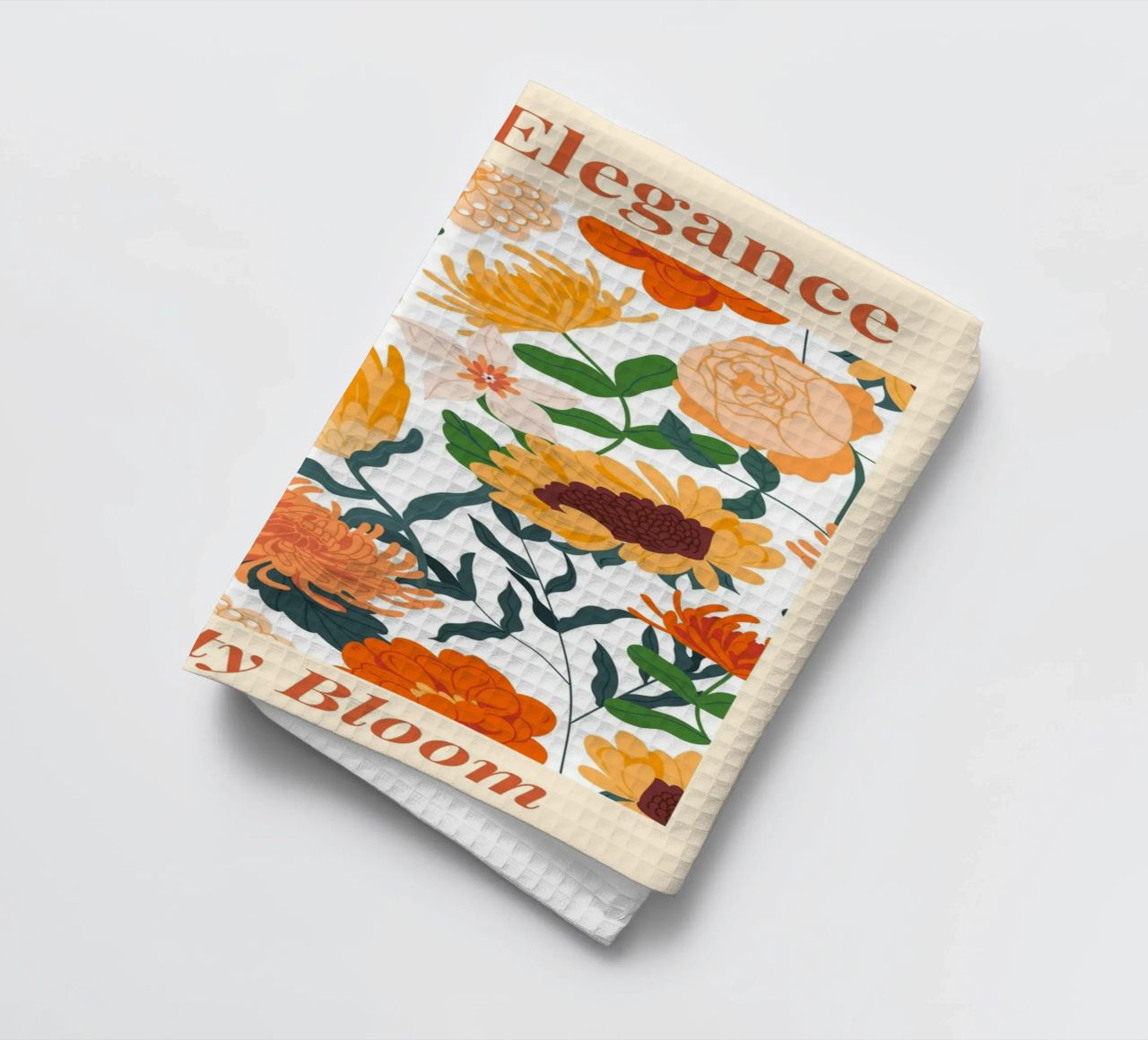 "Eleganza floreale: Serenity Bloom" | Botanical Pattern Art Pr canovaccio da cucina da NorwesClub