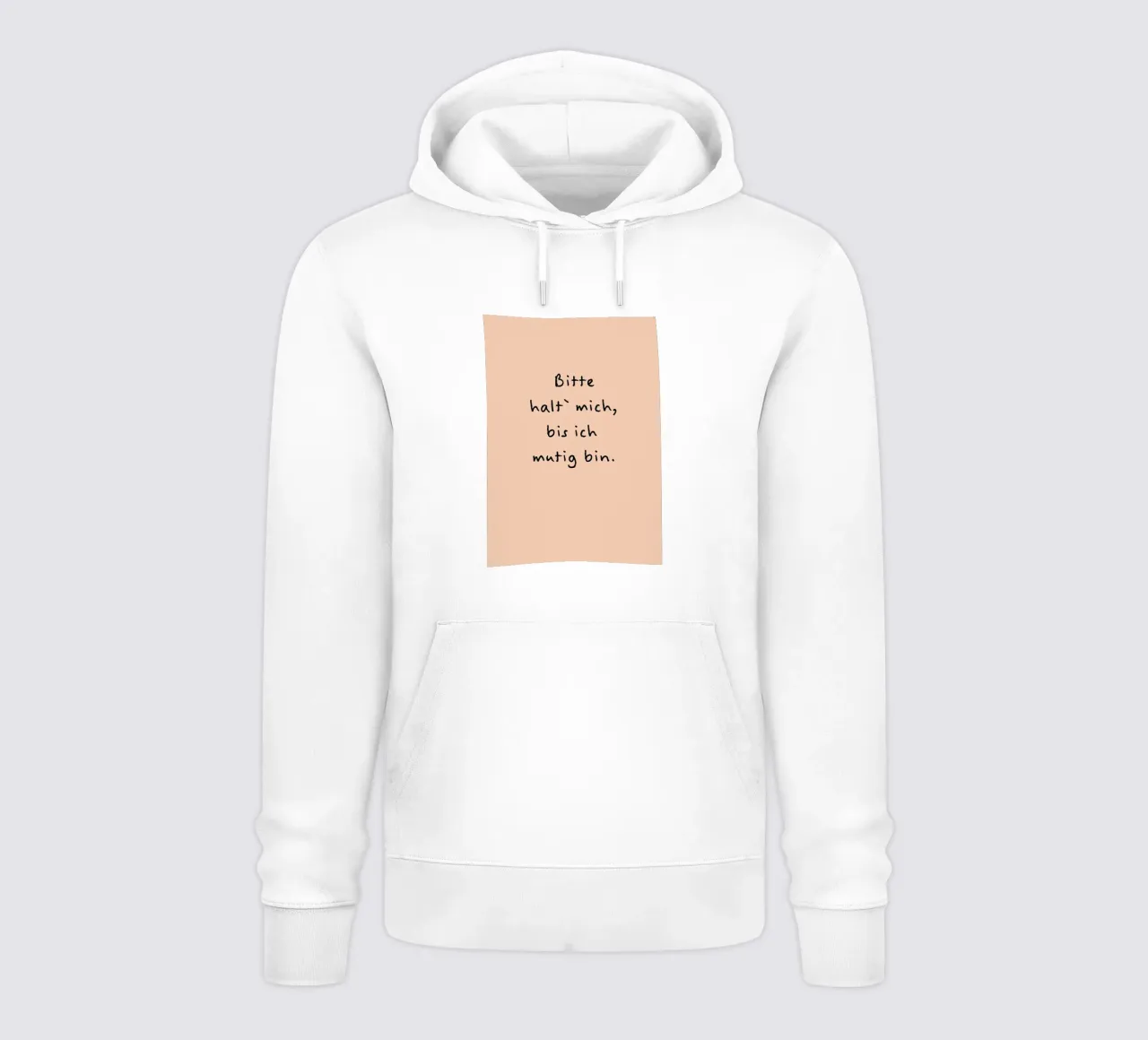 bitte halt mich, bis ich mutig bin. Hoodie von FRICKE DESIGN