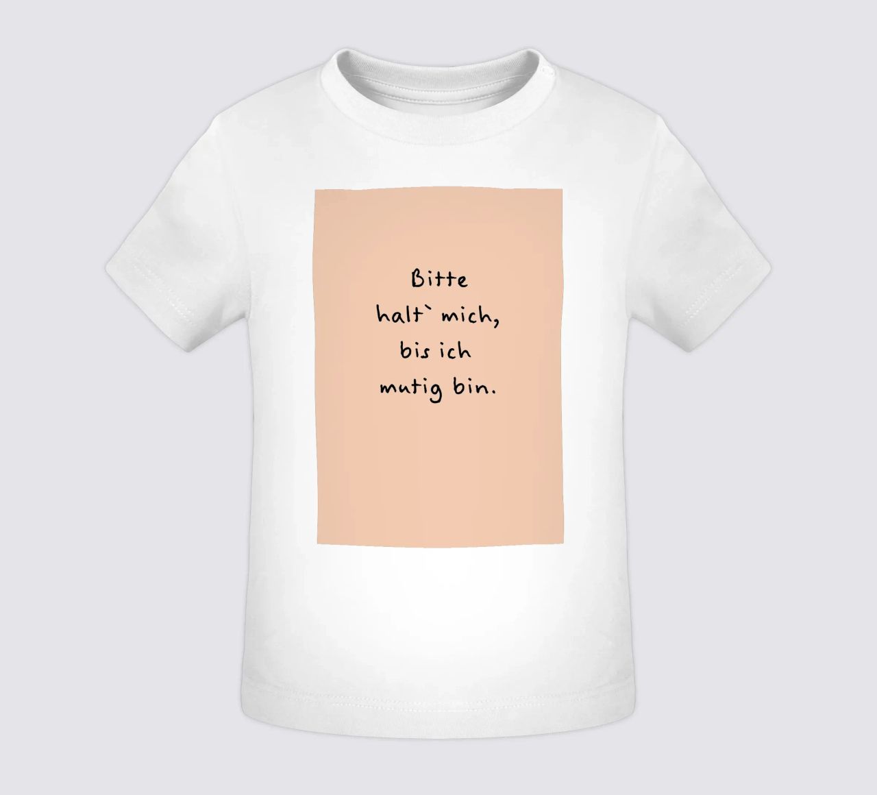 bitte halt mich, bis ich mutig bin. maglietta neonato da FRICKE DESIGN
