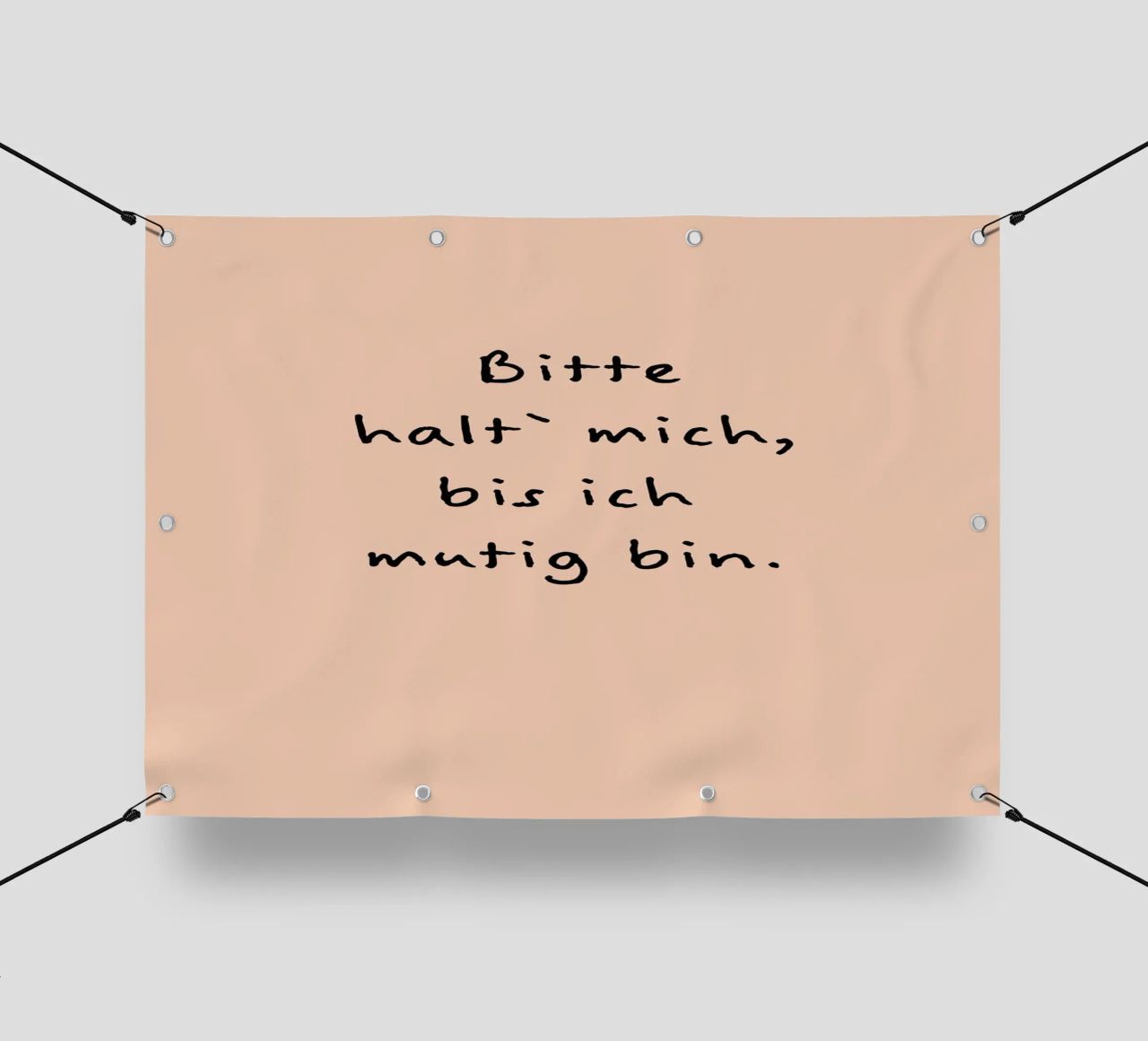 bitte halt mich, bis ich mutig bin. telo in pvc da FRICKE DESIGN