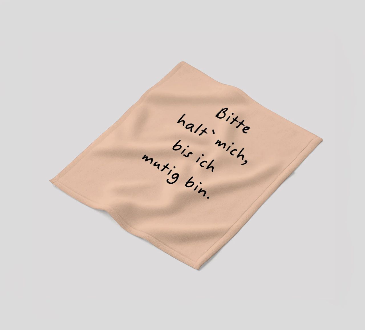 bitte halt mich, bis ich mutig bin. coperta in pile da FRICKE DESIGN