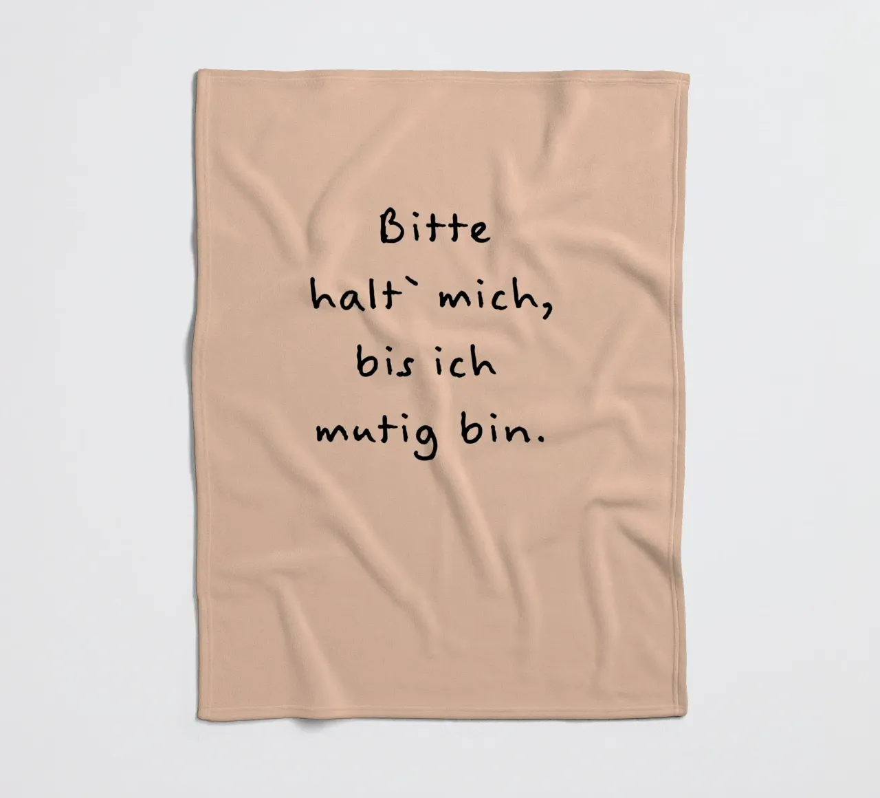 bitte halt mich, bis ich mutig bin. manta de franela de FRICKE DESIGN