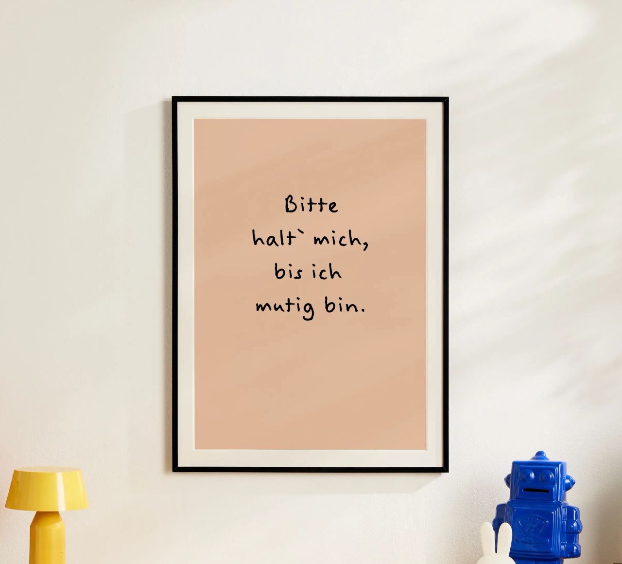bitte halt mich, bis ich mutig bin. carta hahnemühle da FRICKE DESIGN