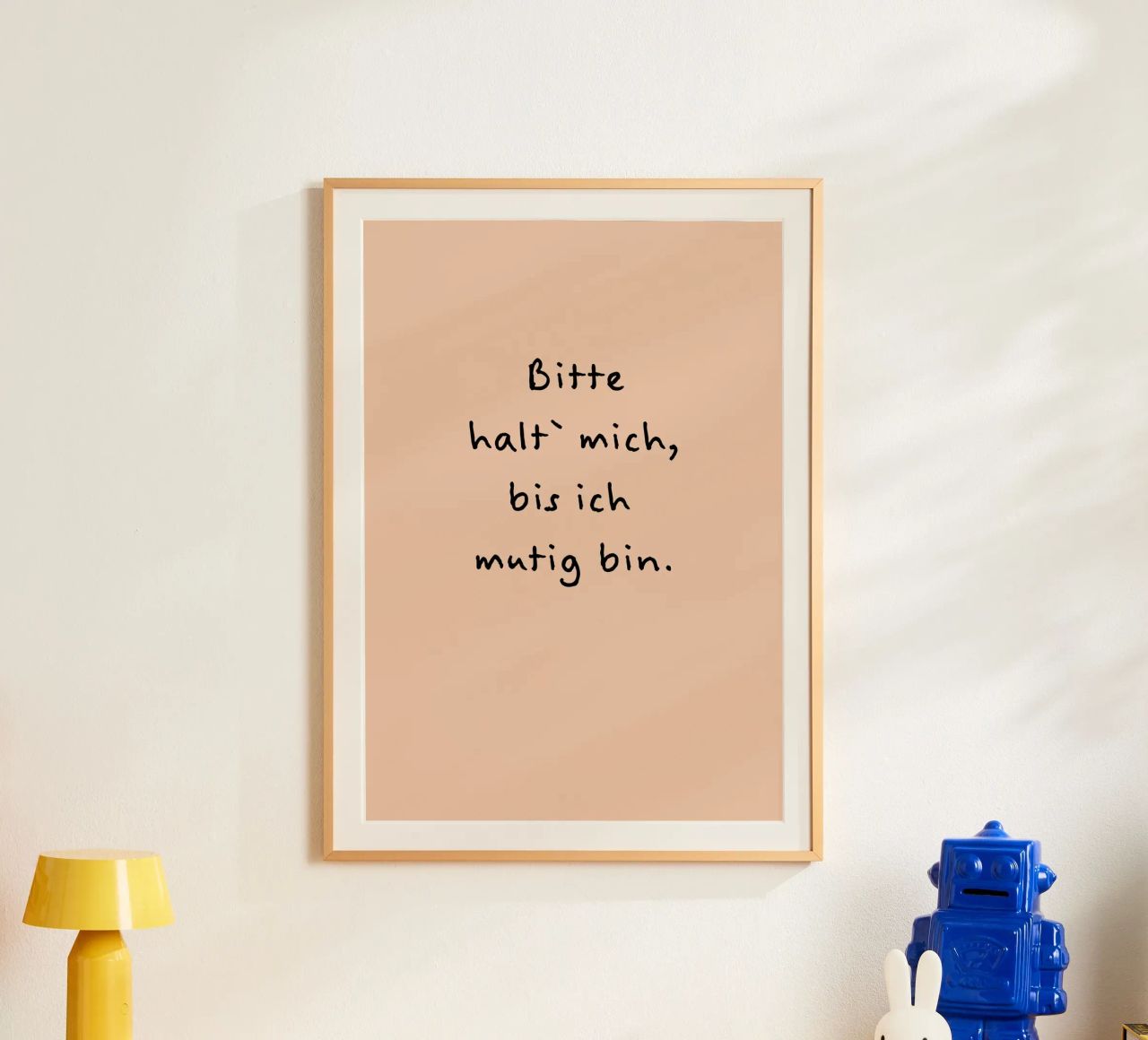 bitte halt mich, bis ich mutig bin. carta hahnemühle da FRICKE DESIGN