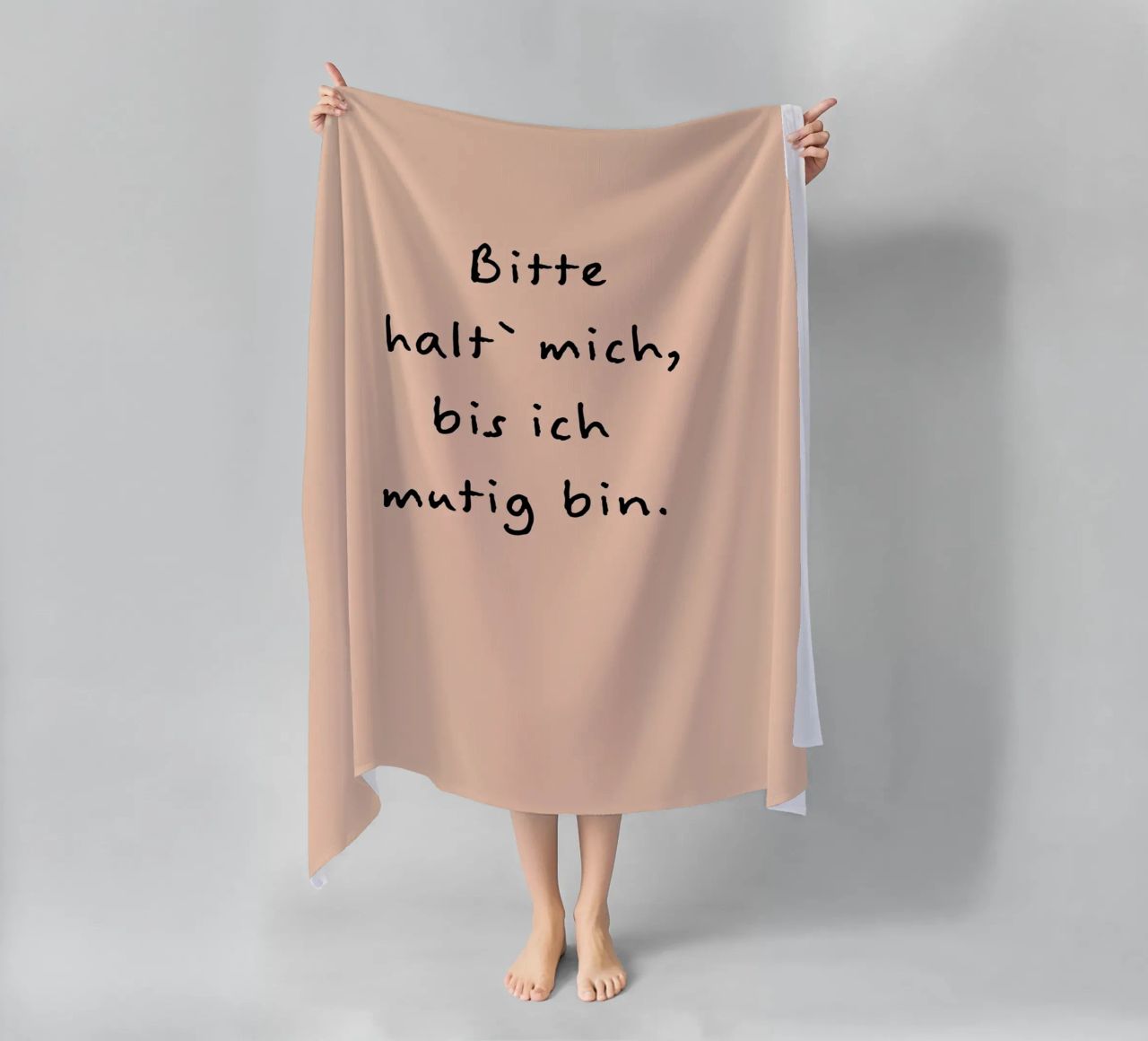 bitte halt mich, bis ich mutig bin. telo mare da FRICKE DESIGN