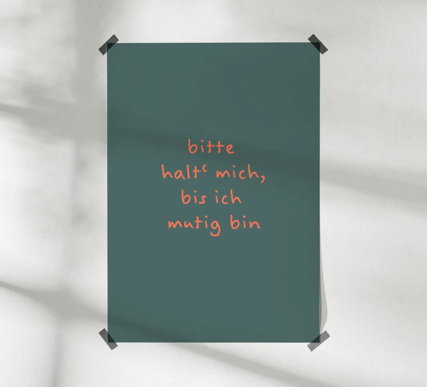 Halten & Mut poster van FRICKE DESIGN
