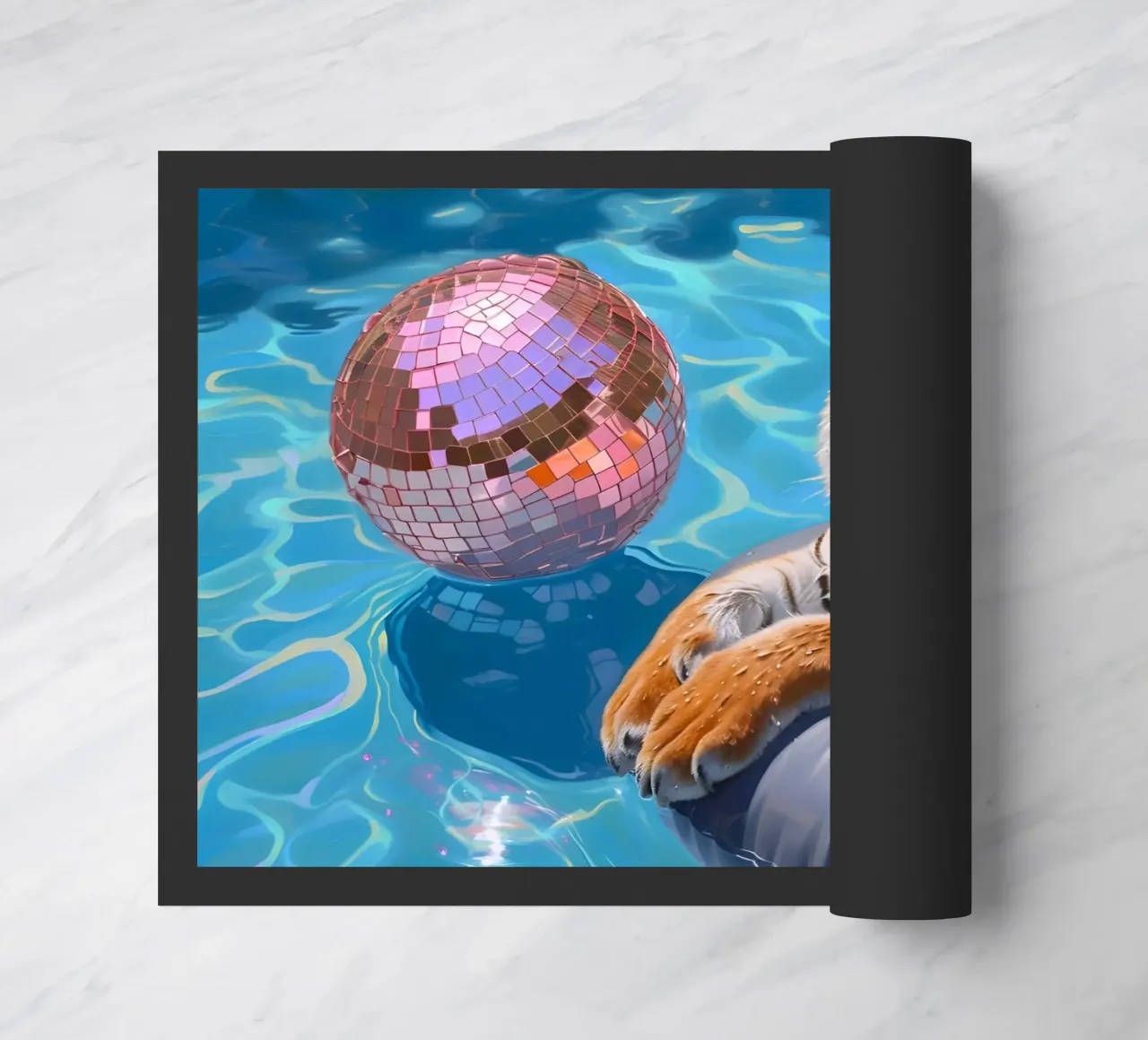 Tigre Disco Pool Party | Stampa Pop Art Summer Vibes zerbino da NorwesClub