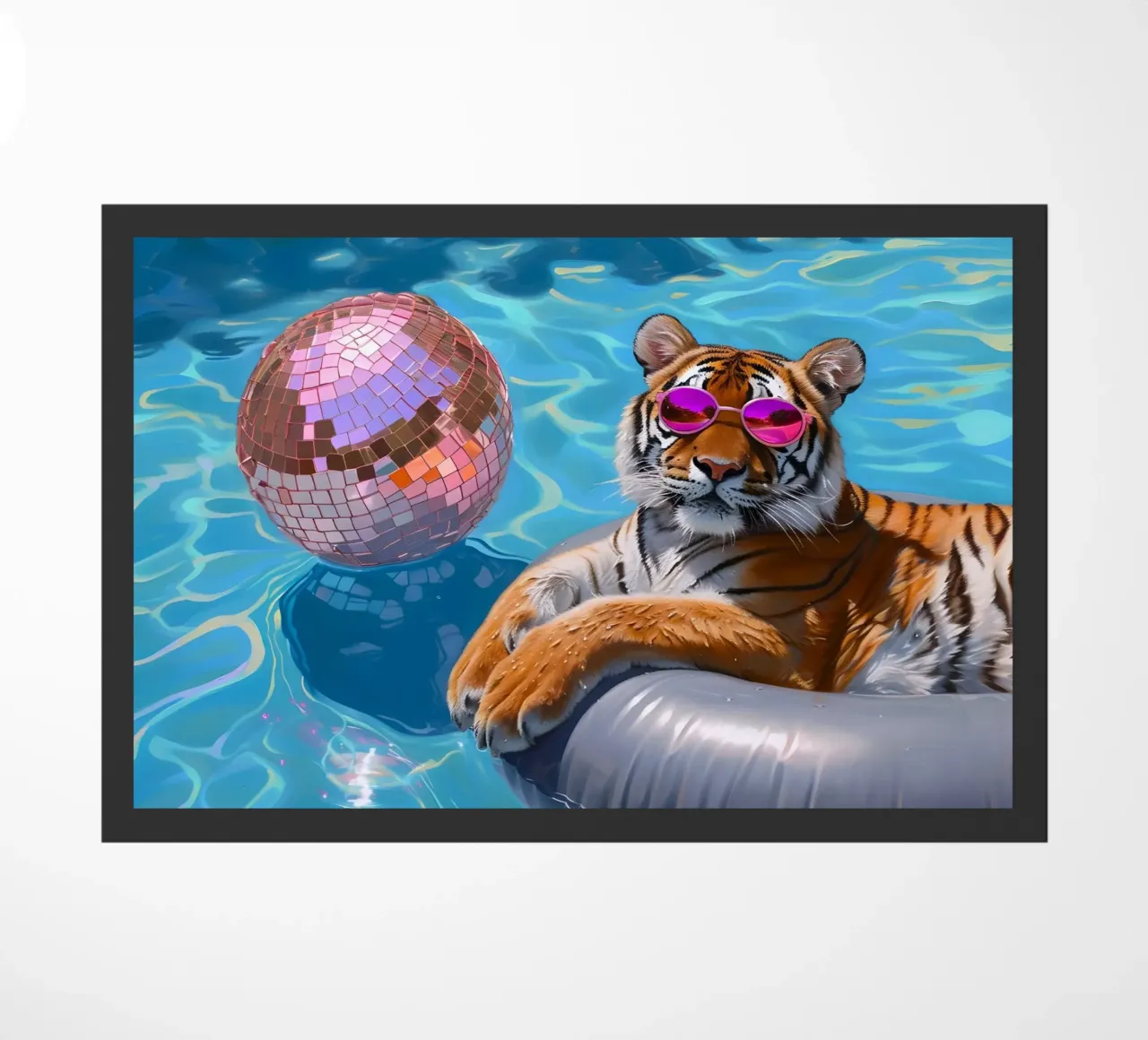 Tigre Disco Pool Party | Stampa Pop Art Summer Vibes zerbino da NorwesClub
