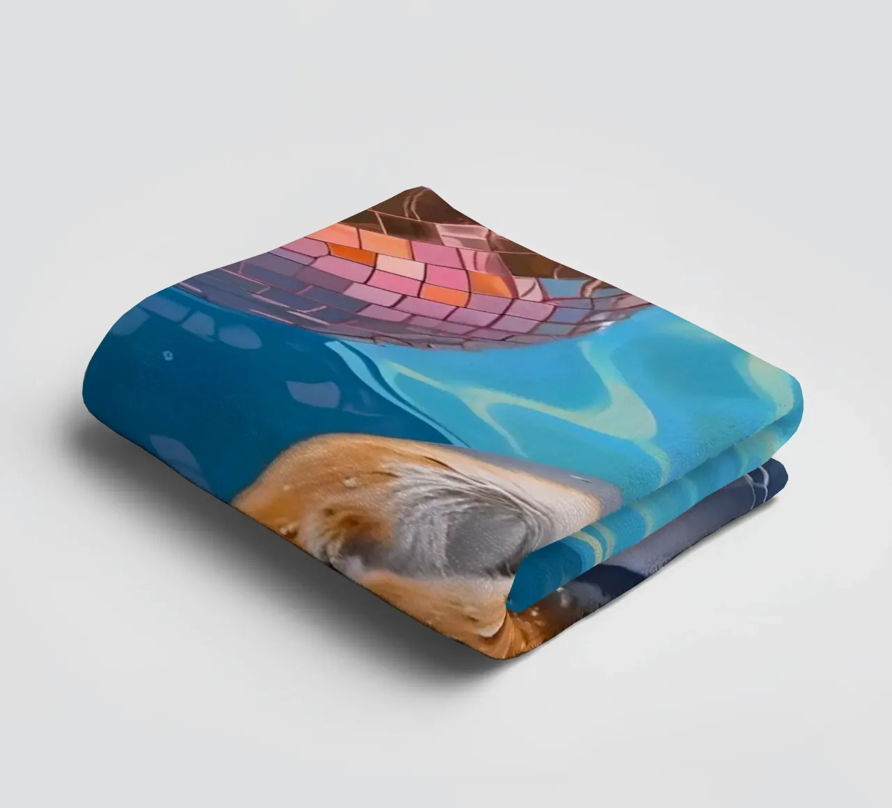 Tiger Disco Pool Party | Pop Art Summer Vibes Print towel by NorwesClub