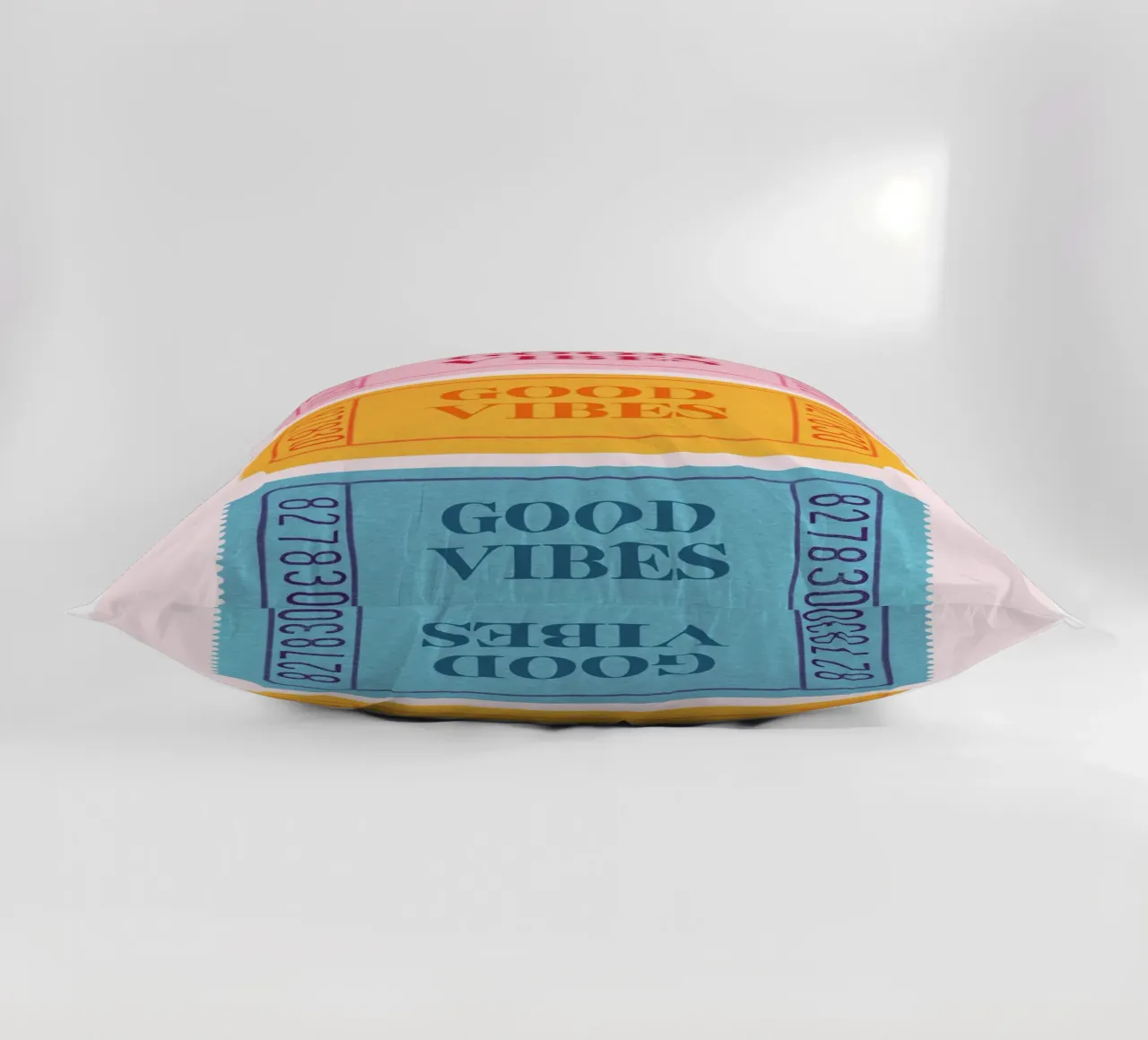 Biglietti retrò "Good Vibes" - Stampa estetica Pop Art cuscino da NorwesClub