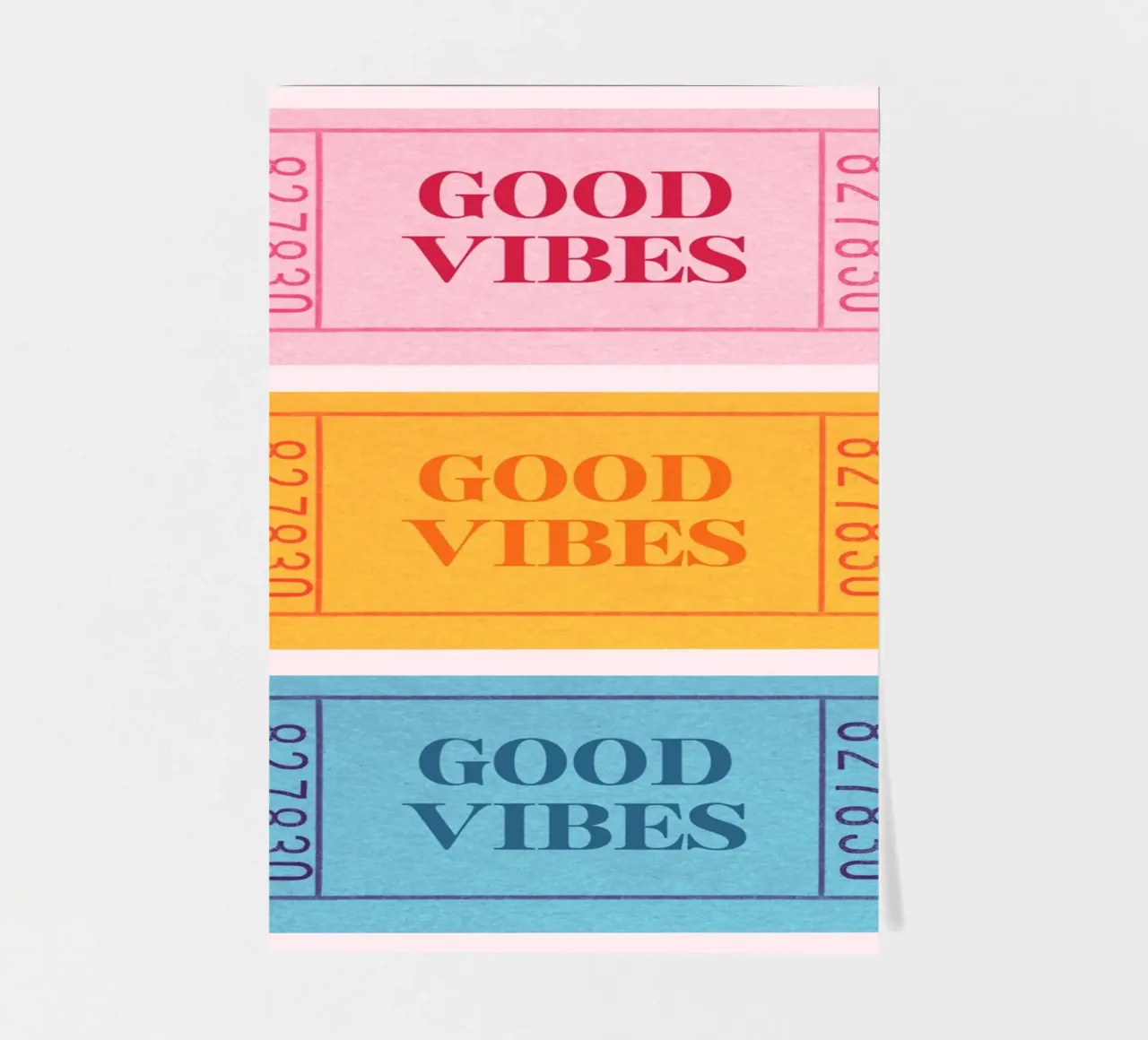 "Good Vibes" Retro Tickets | Pop Art Aesthetic Print sticker sheet by NorwesClub