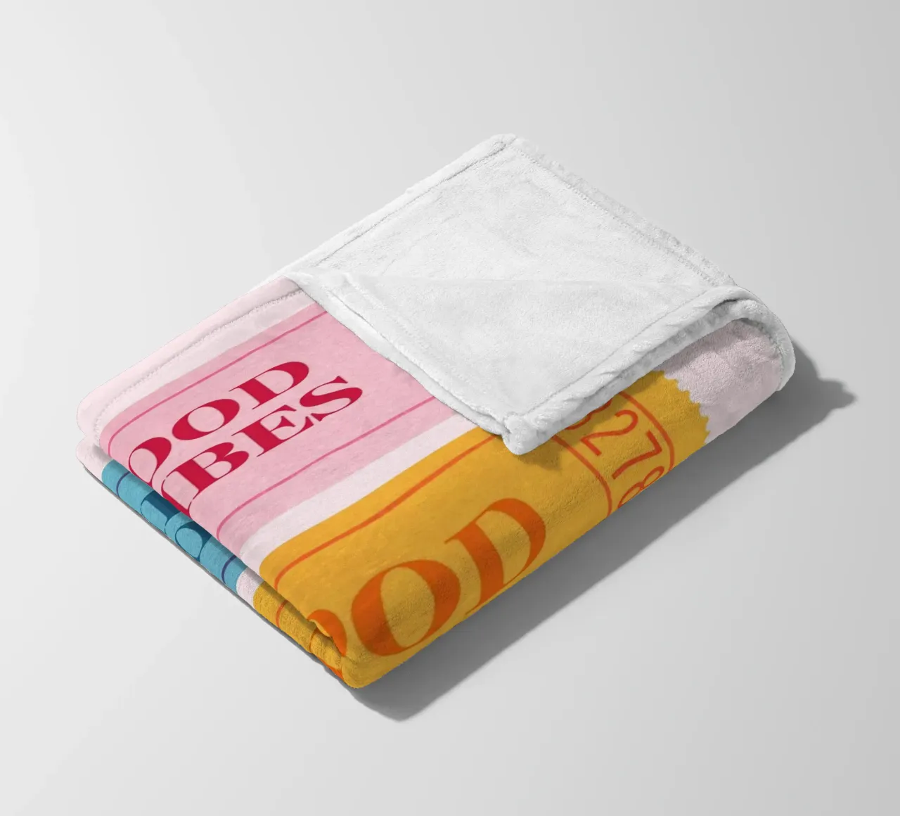 Biglietti retrò "Good Vibes" - Stampa estetica Pop Art coperta in pile da NorwesClub