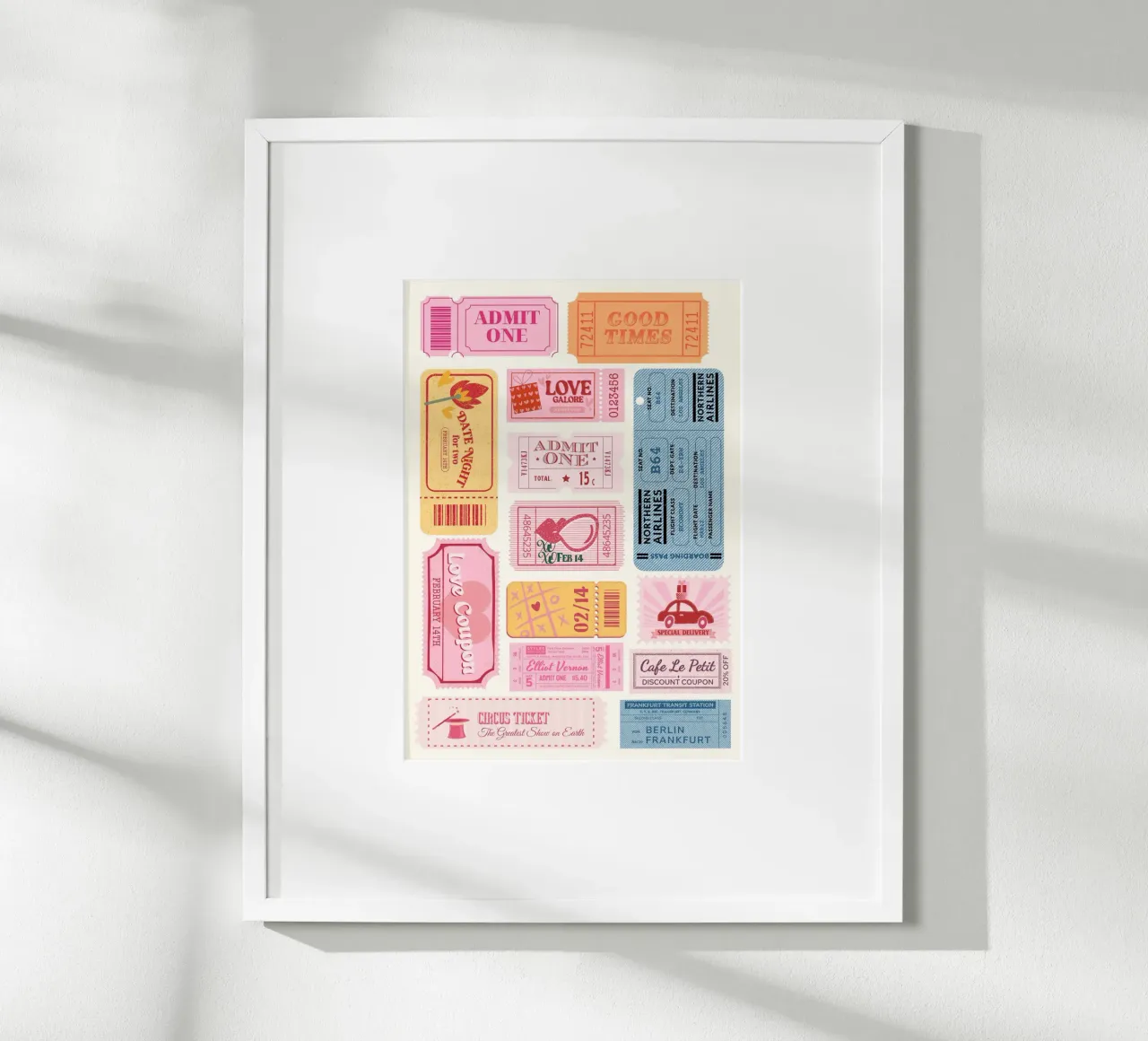 Biglietti d'amore e di viaggio d'epoca - Stampa collage pop art rétro carta hahnemühle da NorwesClub