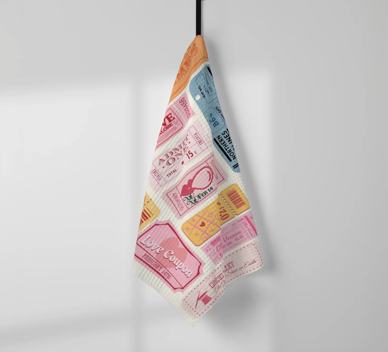 Biglietti d'amore e di viaggio d'epoca - Stampa collage pop art rétro canovaccio da cucina da NorwesClub