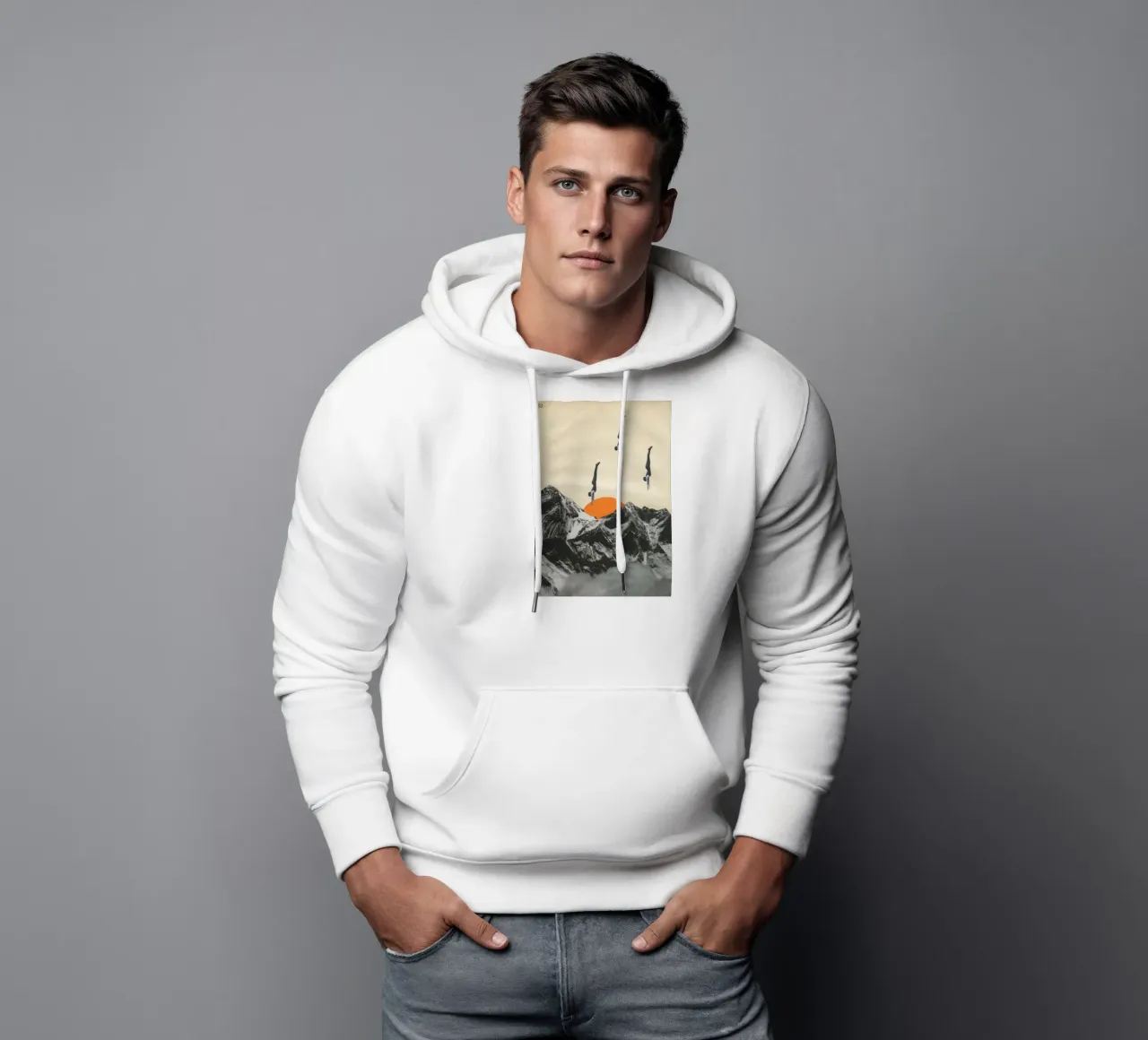 Vivere pericolosamente felpa con cappuccio da Cassia Beck Collage