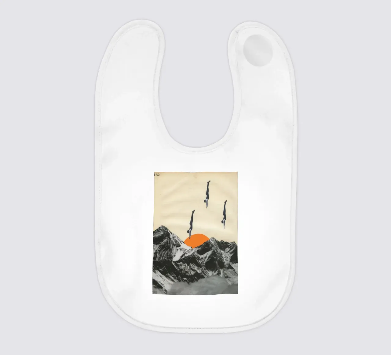 Living Dangerously baby bib by Cassia Beck Collage