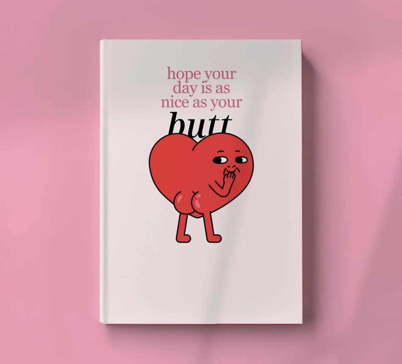 Grappige "Nice Butt" Harten Kunst | Humoristische Esthetische Print notitieboek van NorwesClub