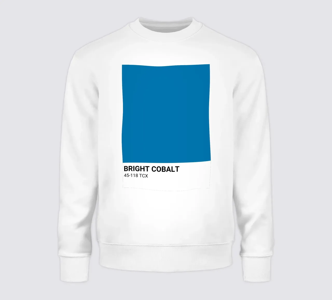 Pantone Bright Cobalt Color Block | Aesthetic Minimalist Pri sweatshirt by NorwesClub