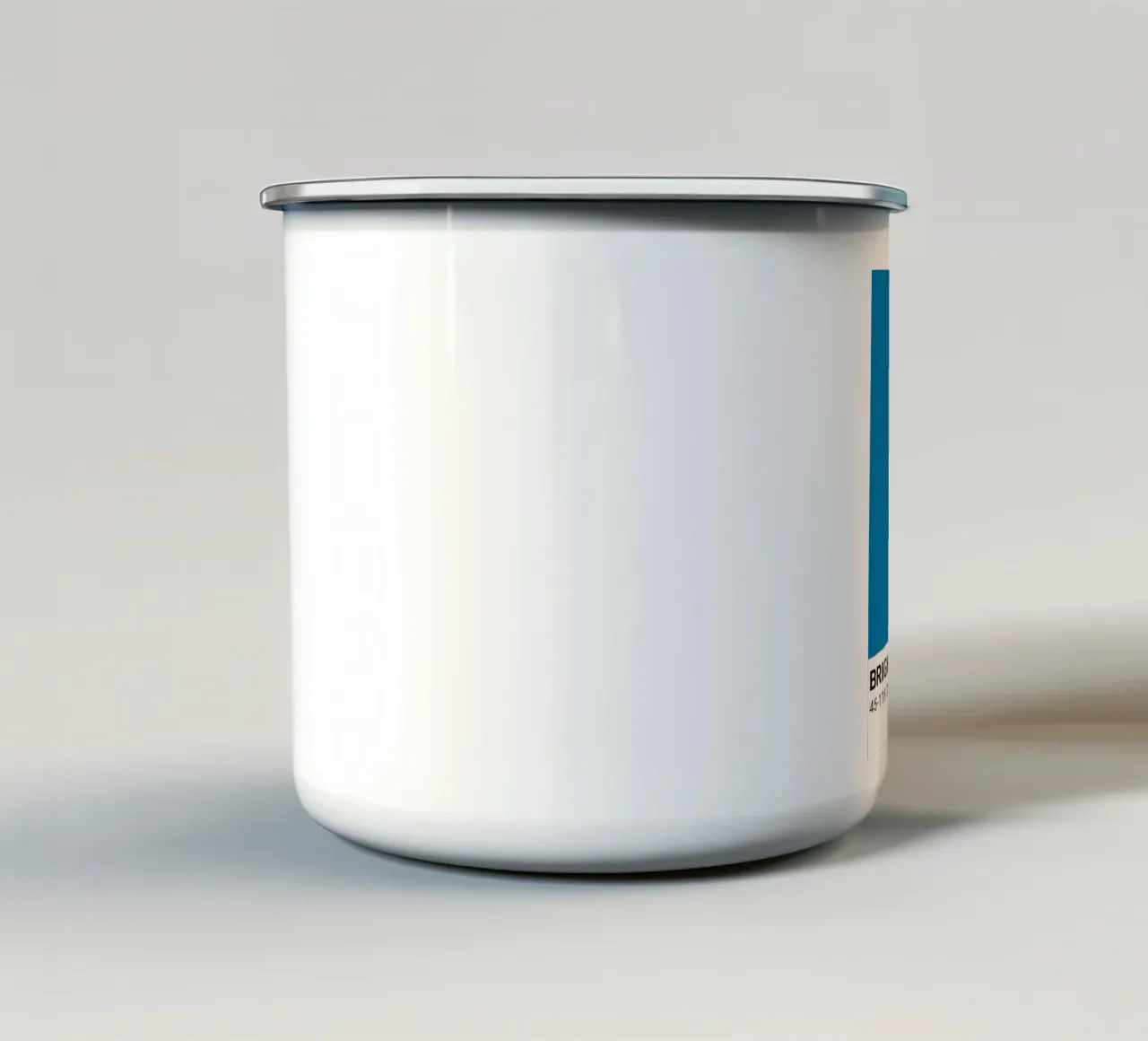 Pantone Bright Cobalt Color Block | Aesthetic Minimalist Pri enamel mug by NorwesClub