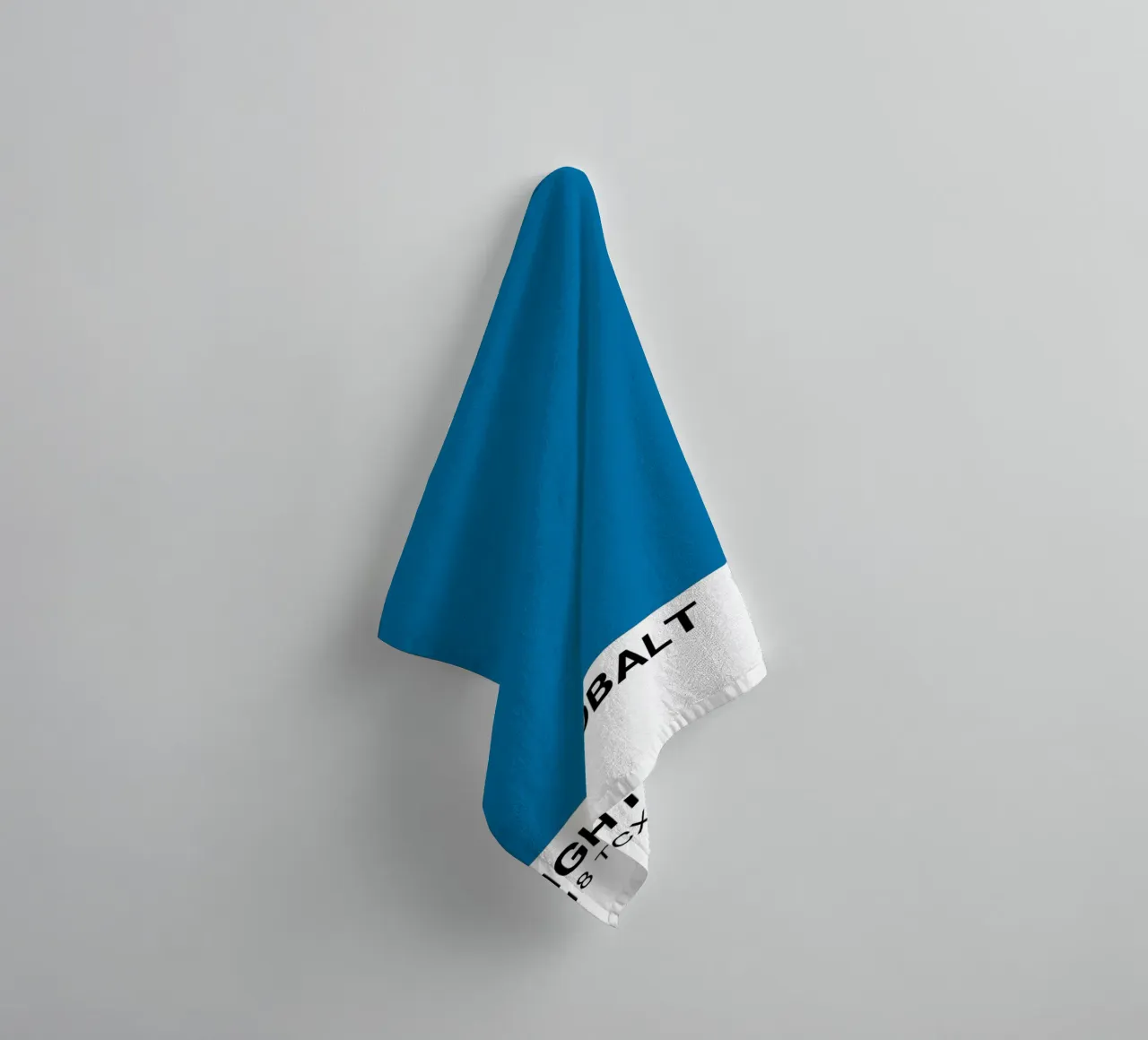 Pantone Bright Cobalt Color Block | Aesthetic Minimalist Pri towel by NorwesClub