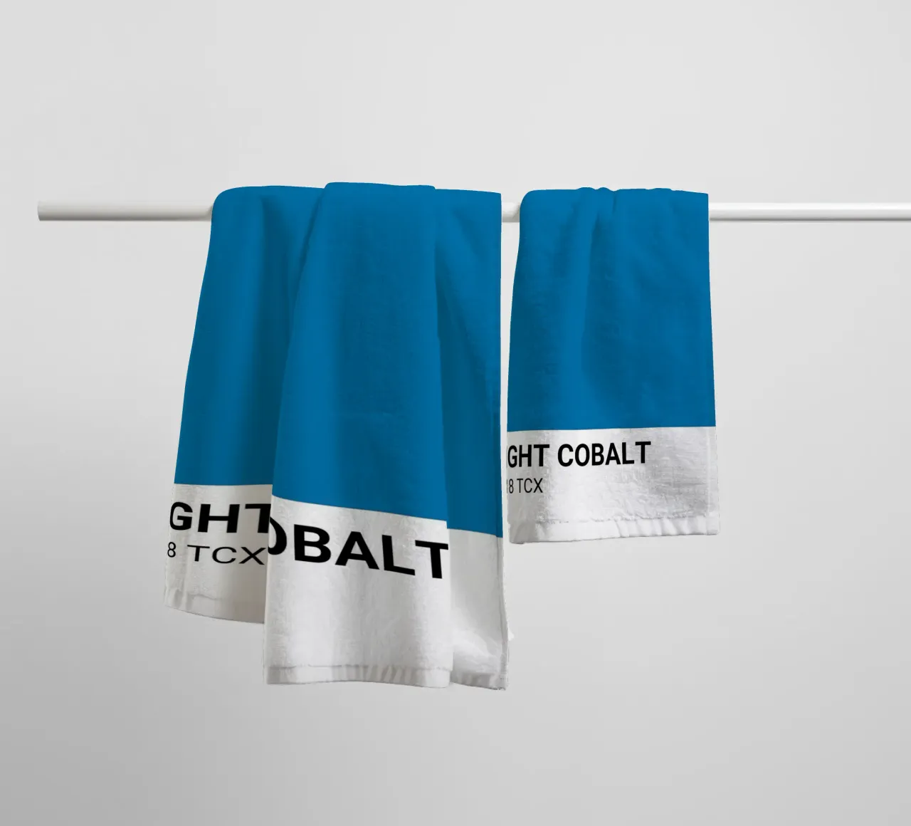 Pantone Bright Cobalt Color Block | Aesthetic Minimalist Pri towel by NorwesClub