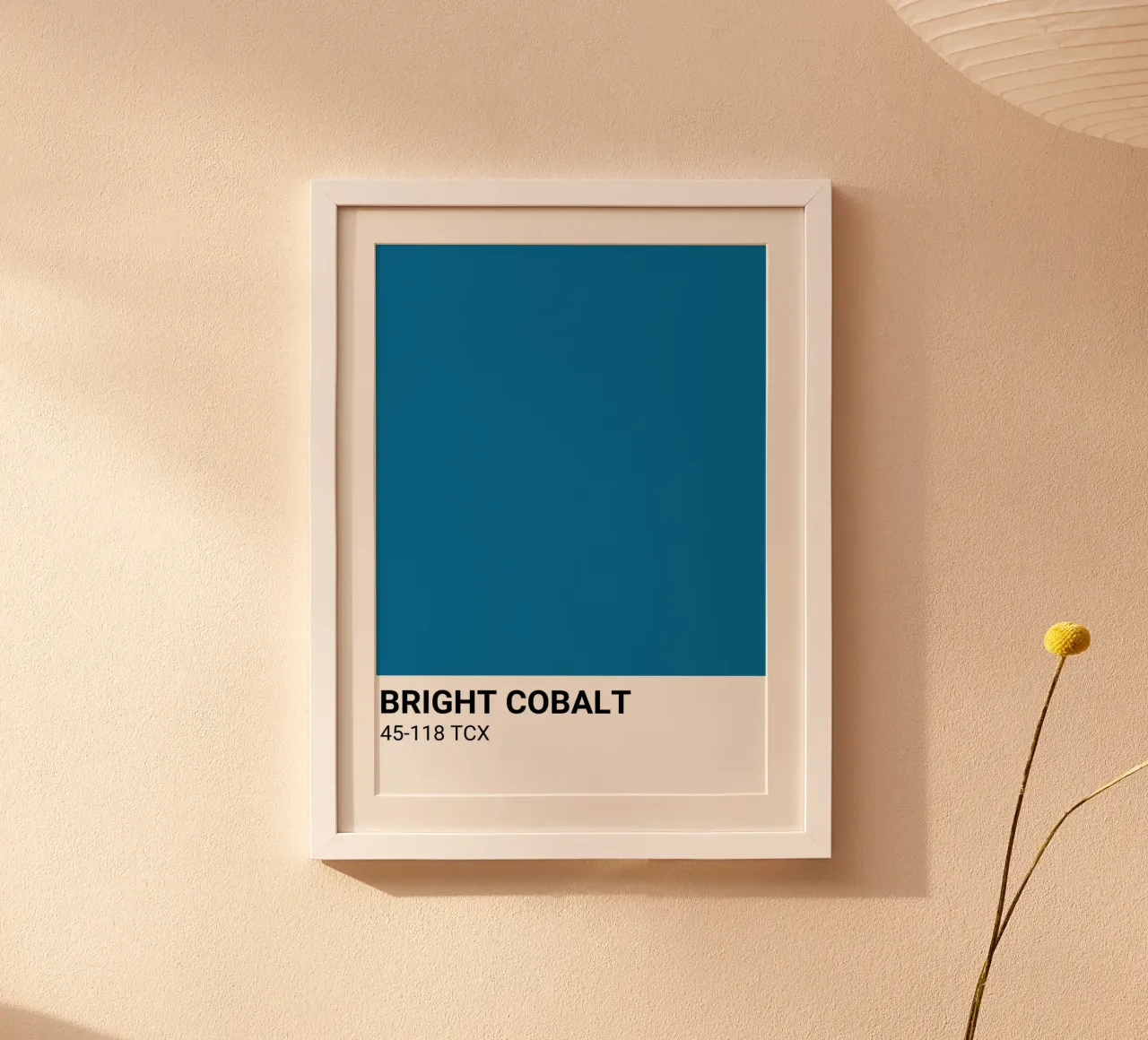 Pantone Helder Kobalt Kleurenblok | Esthetisch Minimalistisch Pri poster van NorwesClub