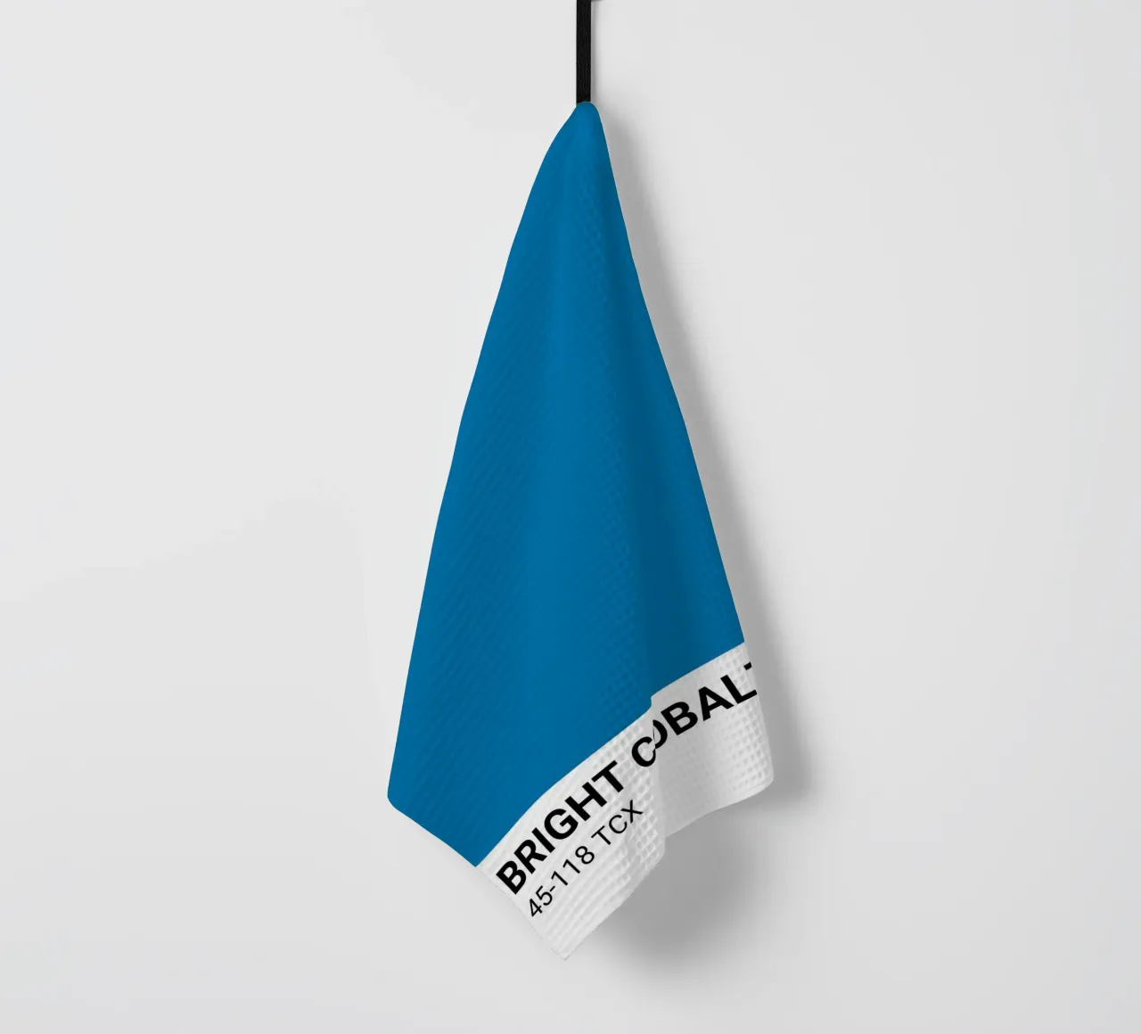 Pantone Bright Cobalt Color Block | Aesthetic Minimalist Pri tea towel by NorwesClub