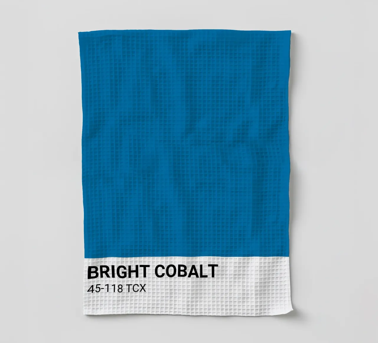 Pantone Bright Cobalt Color Block | Aesthetic Minimalist Pri tea towel by NorwesClub