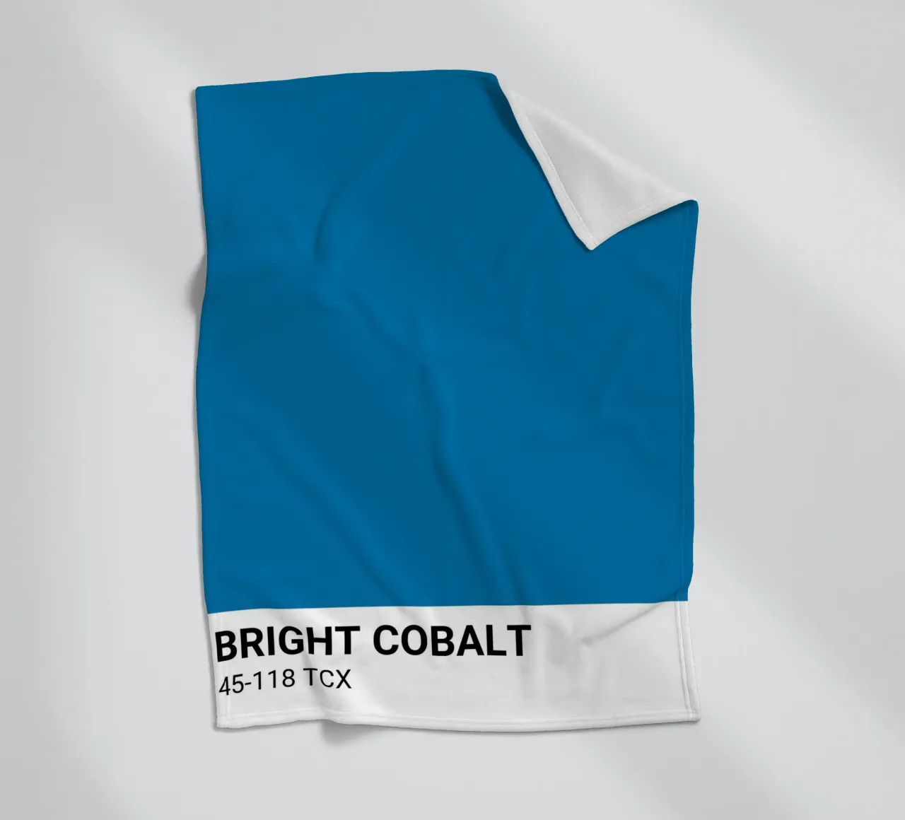Pantone Bright Cobalt Color Block | Aesthetic Minimalist Pri fleece blanket by NorwesClub