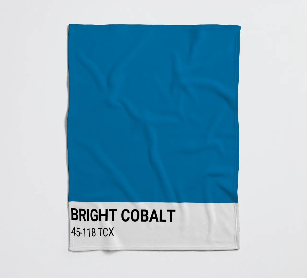 Pantone Bright Cobalt Color Block | Aesthetic Minimalist Pri fleece blanket by NorwesClub