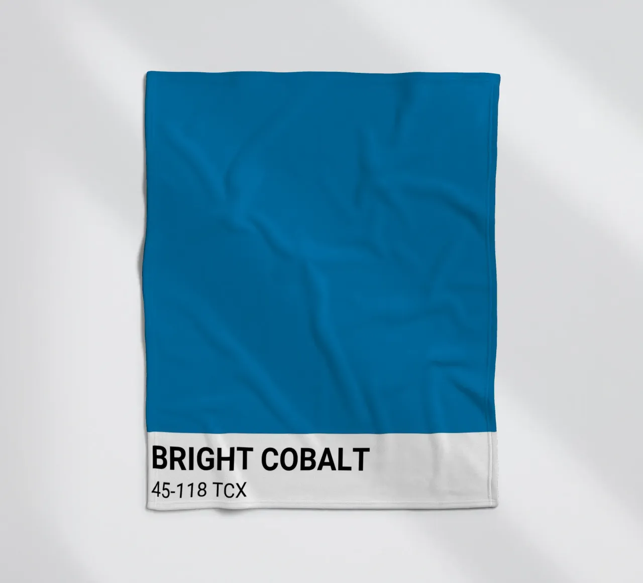 Pantone Bright Cobalt Color Block | Aesthetic Minimalist Pri fleece blanket by NorwesClub