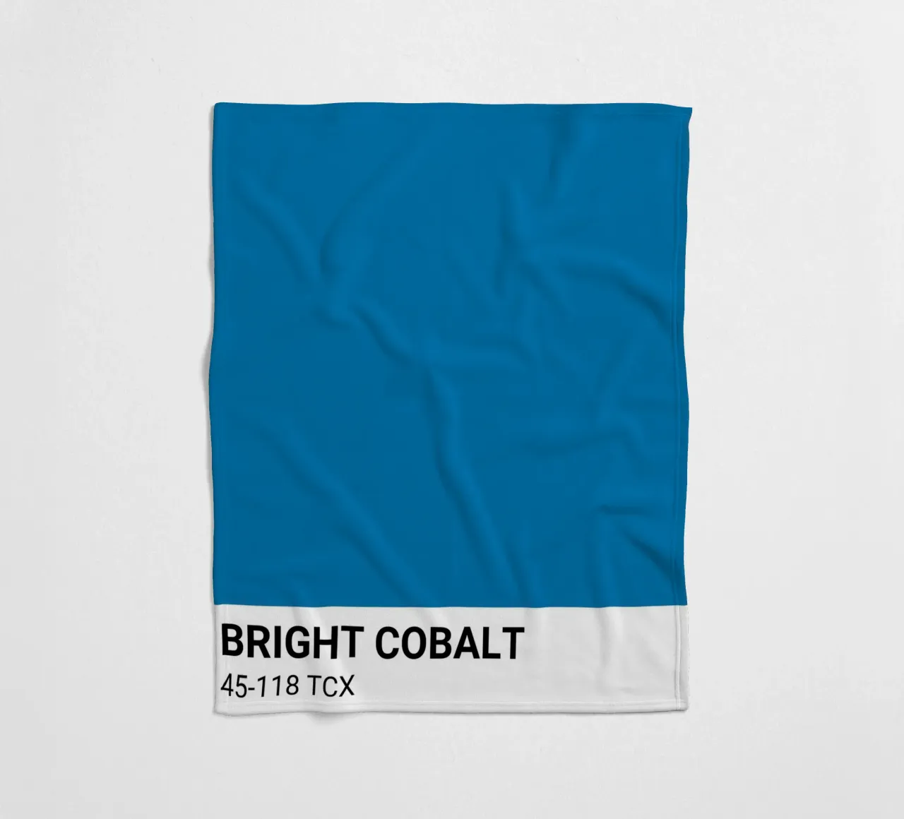 Pantone Bright Cobalt Color Block | Aesthetic Minimalist Pri fleece blanket by NorwesClub