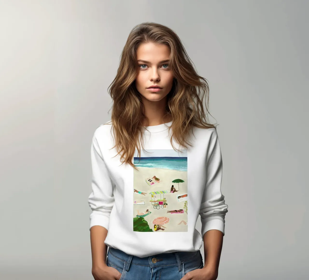 Beach Day sweatshirt by Isabelle Vandeplassche