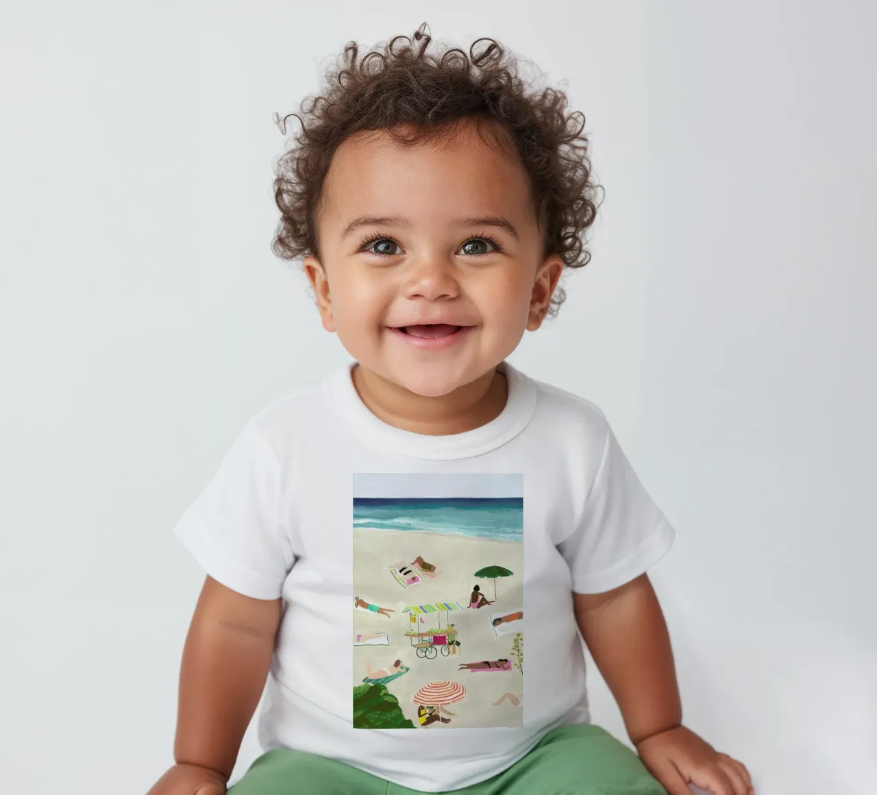 Beach Day baby t-shirt by Isabelle Vandeplassche