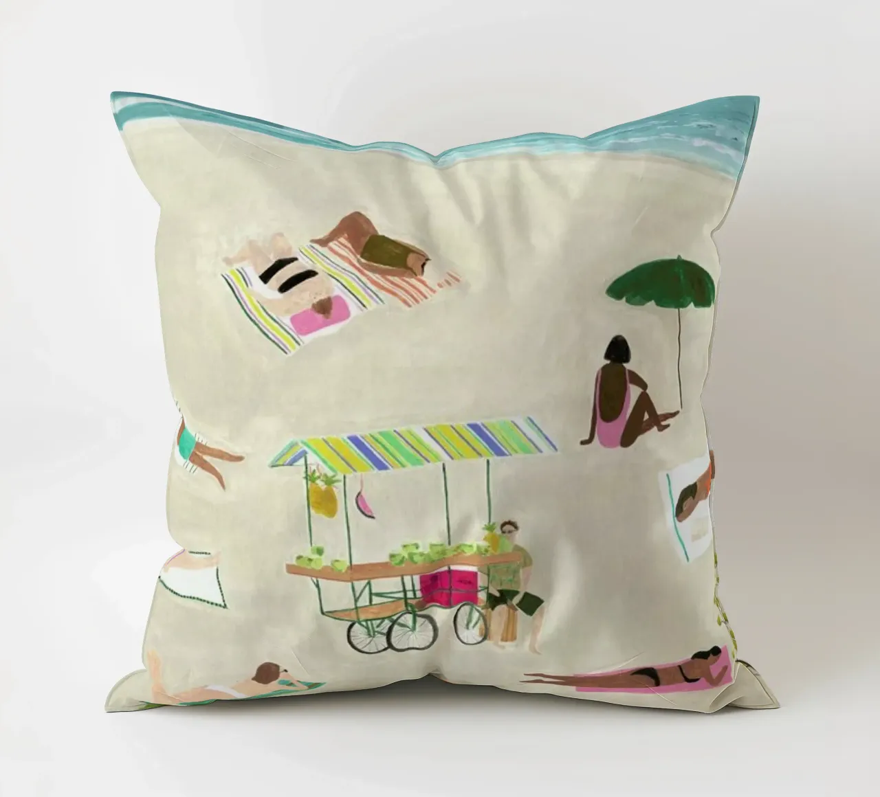 Beach Day Kissen von Isabelle Vandeplassche