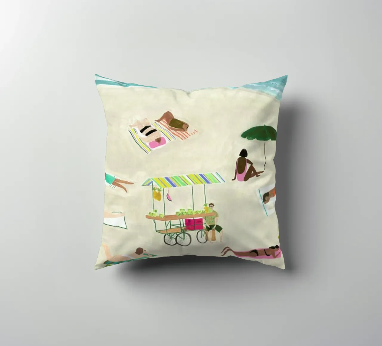 Beach Day Kissen von Isabelle Vandeplassche