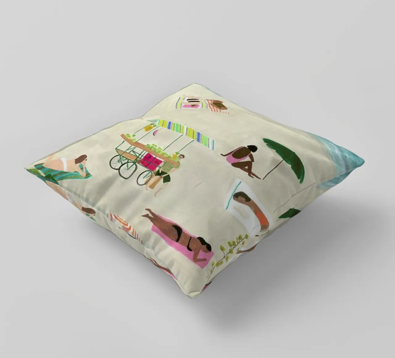 Beach Day Kissen von Isabelle Vandeplassche