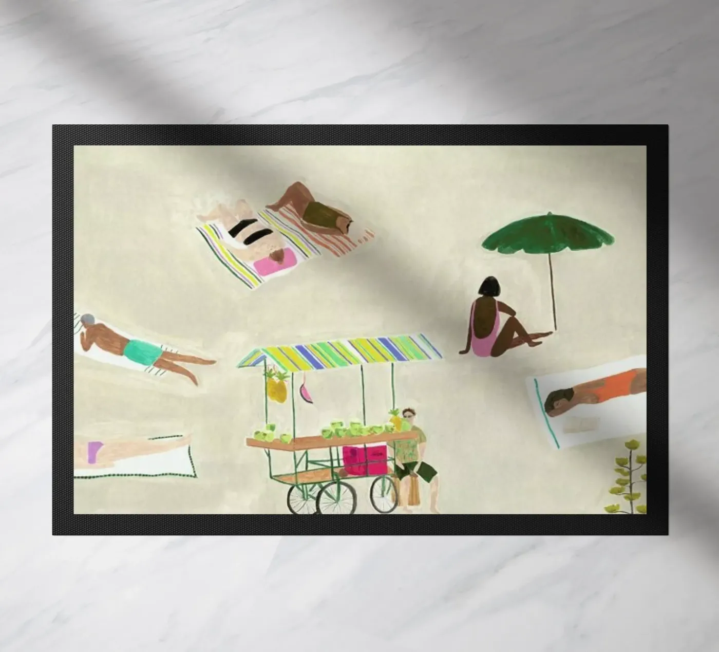 Beach Day doormat by Isabelle Vandeplassche