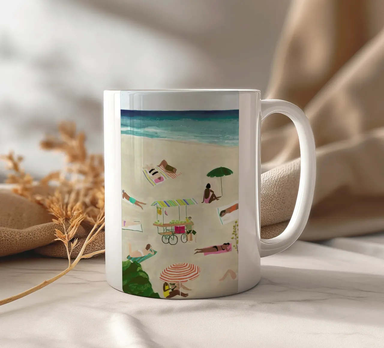 Beach Day tazza in ceramica da Isabelle Vandeplassche
