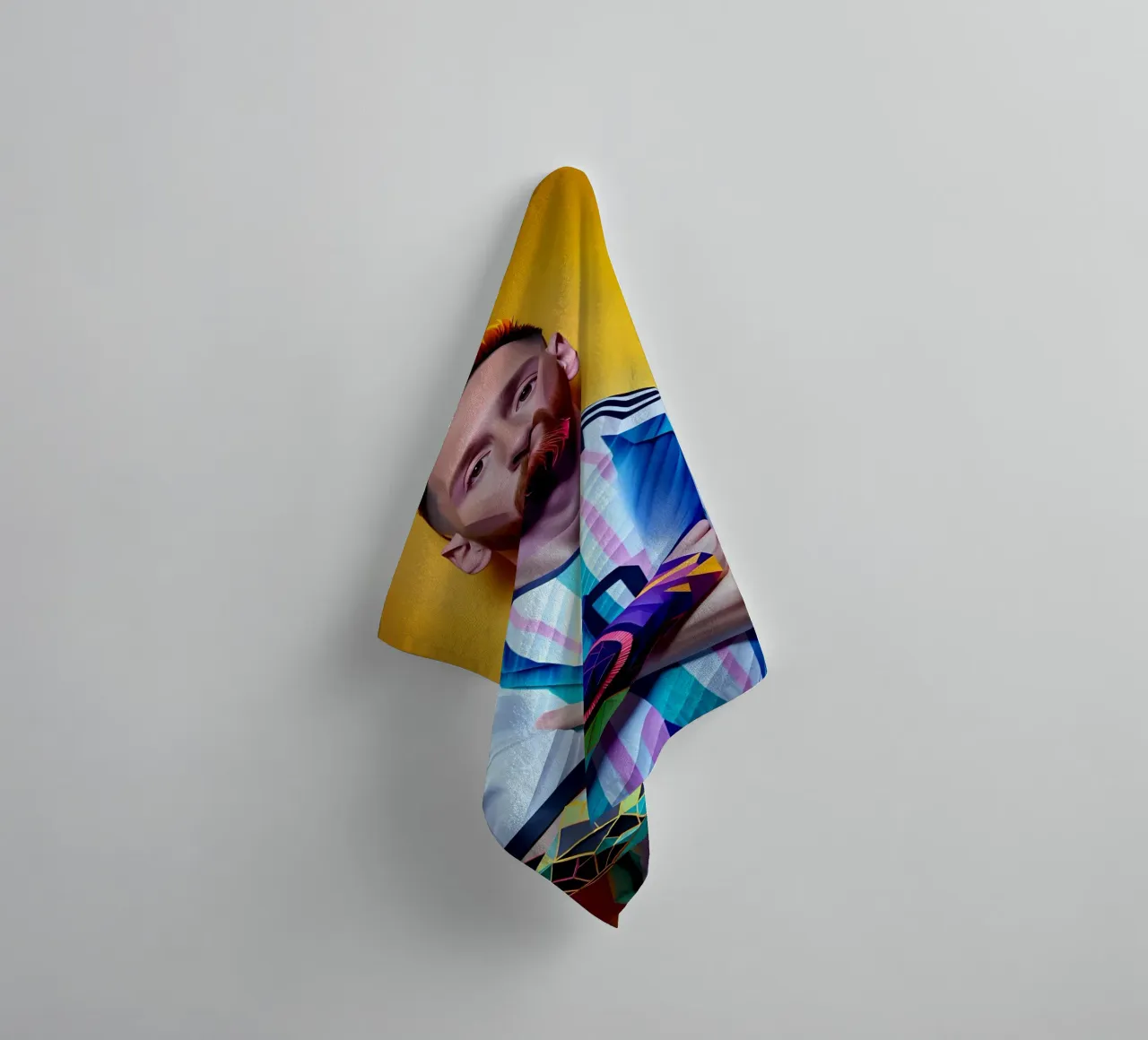 Messi potrait neon wpap asciugamano da bagno da BONANZA