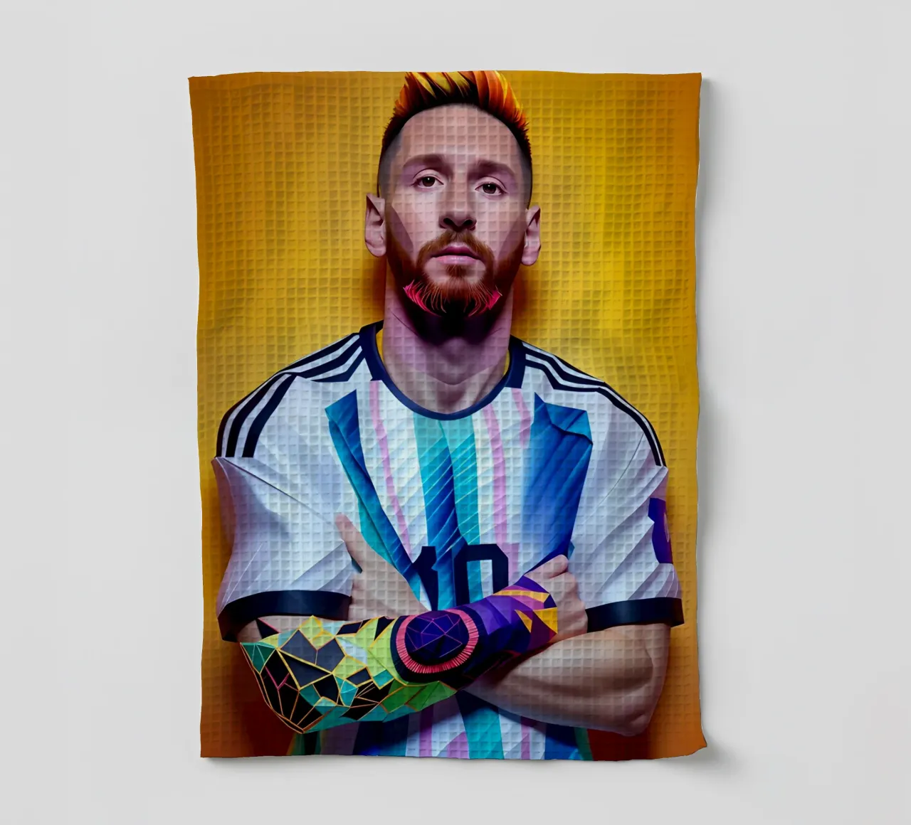 Messi potrait neon wpap canovaccio da cucina da BONANZA
