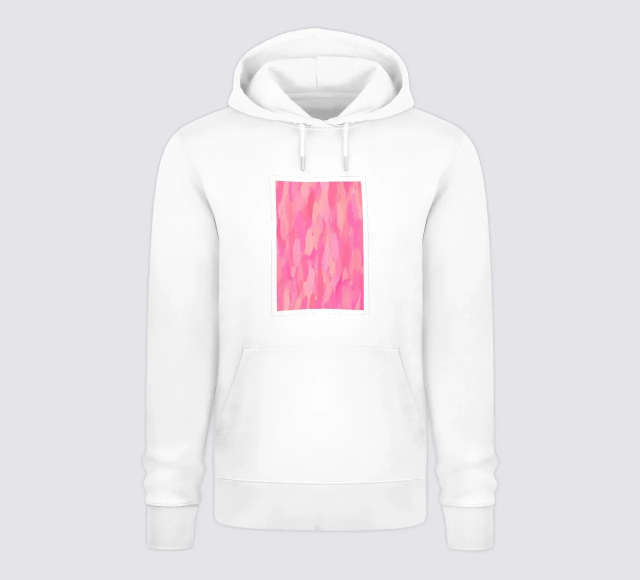 Stampa astratta con pennellate rosa e texture vibrante ad impasto felpa con cappuccio da NorwesClub