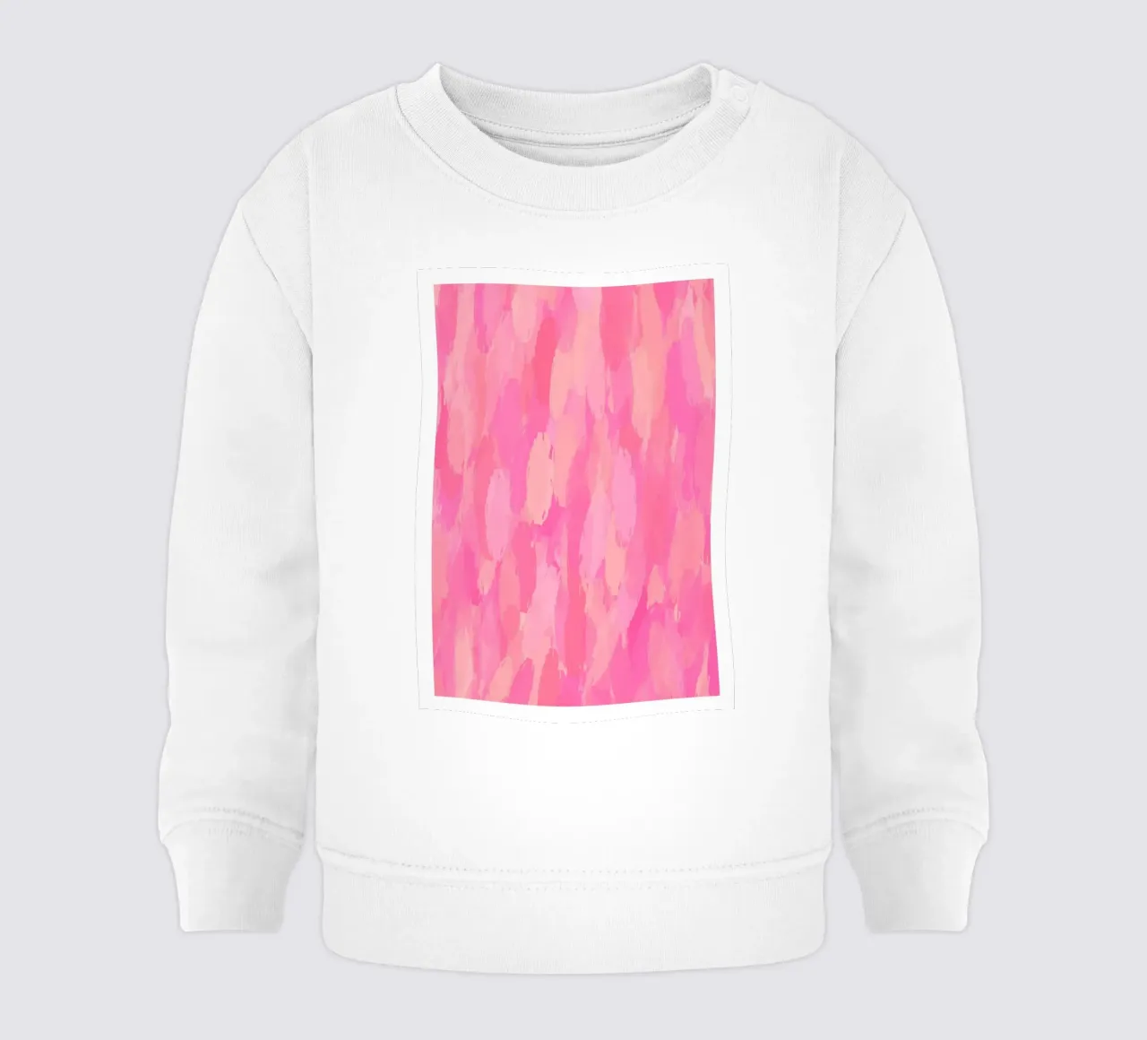 Stampa astratta con pennellate rosa e texture vibrante ad impasto felpa neonato da NorwesClub
