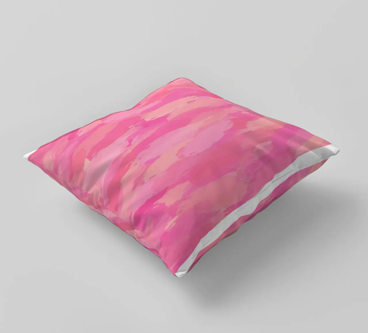 Stampa astratta con pennellate rosa e texture vibrante ad impasto cuscino da NorwesClub