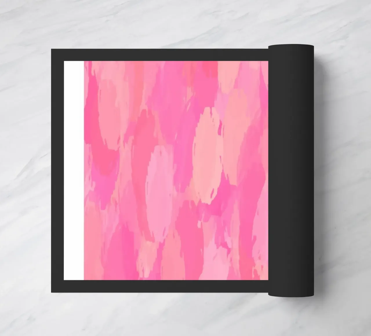 Stampa astratta con pennellate rosa e texture vibrante ad impasto zerbino da NorwesClub