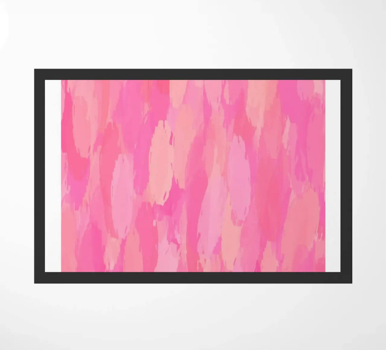 Stampa astratta con pennellate rosa e texture vibrante ad impasto zerbino da NorwesClub