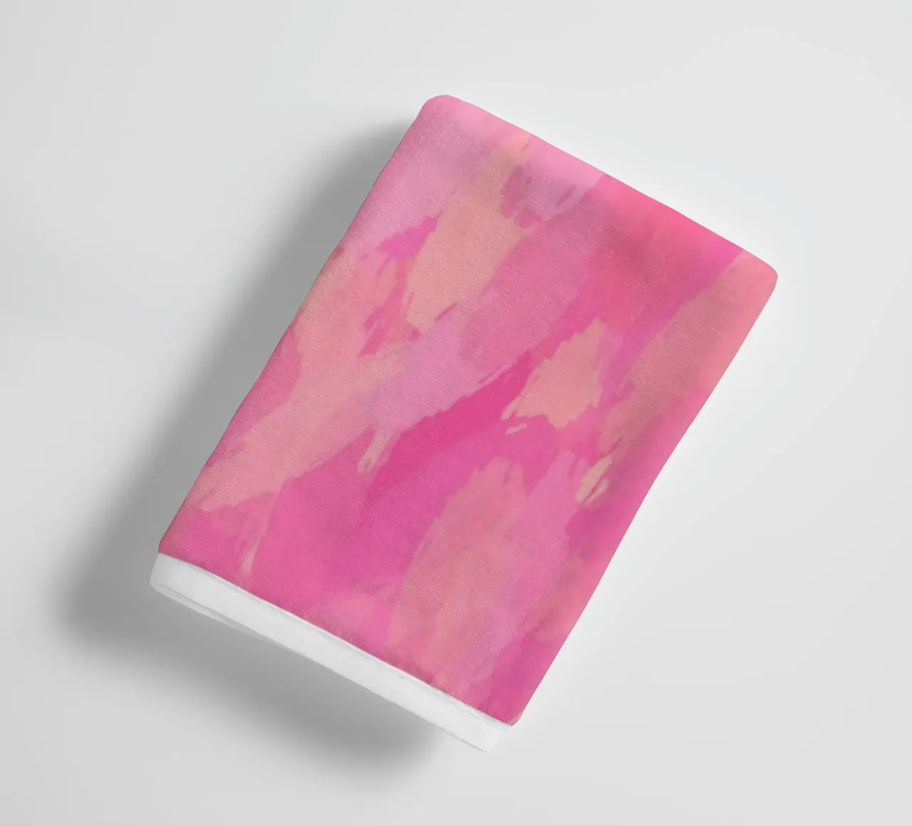 Stampa astratta con pennellate rosa e texture vibrante ad impasto asciugamano da bagno da NorwesClub