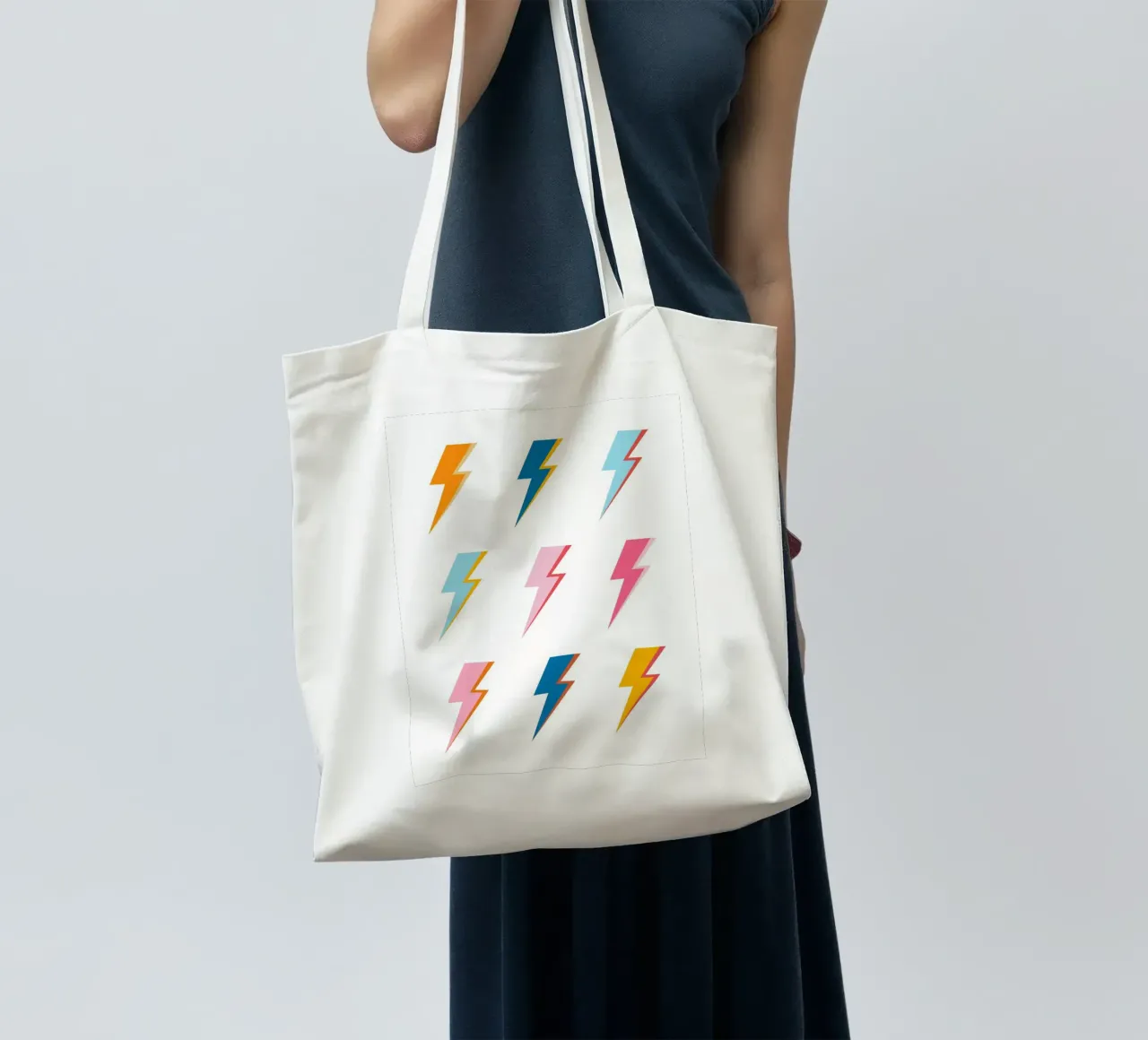Lampi di luce Pop Art - Estetica moderna e colorata retrò borsa in juta da NorwesClub
