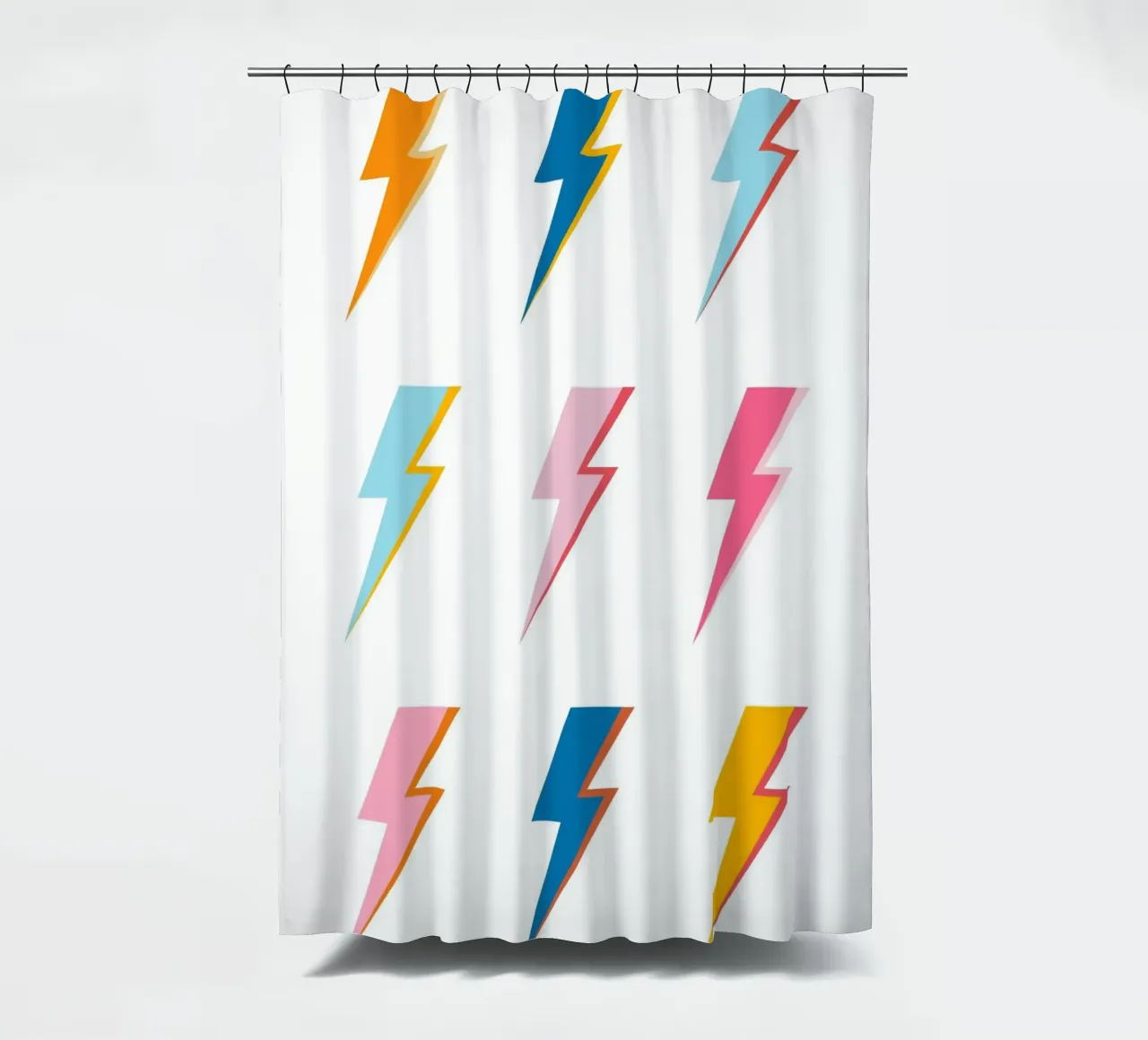 Lampi di luce Pop Art - Estetica moderna e colorata retrò tenda da doccia da NorwesClub