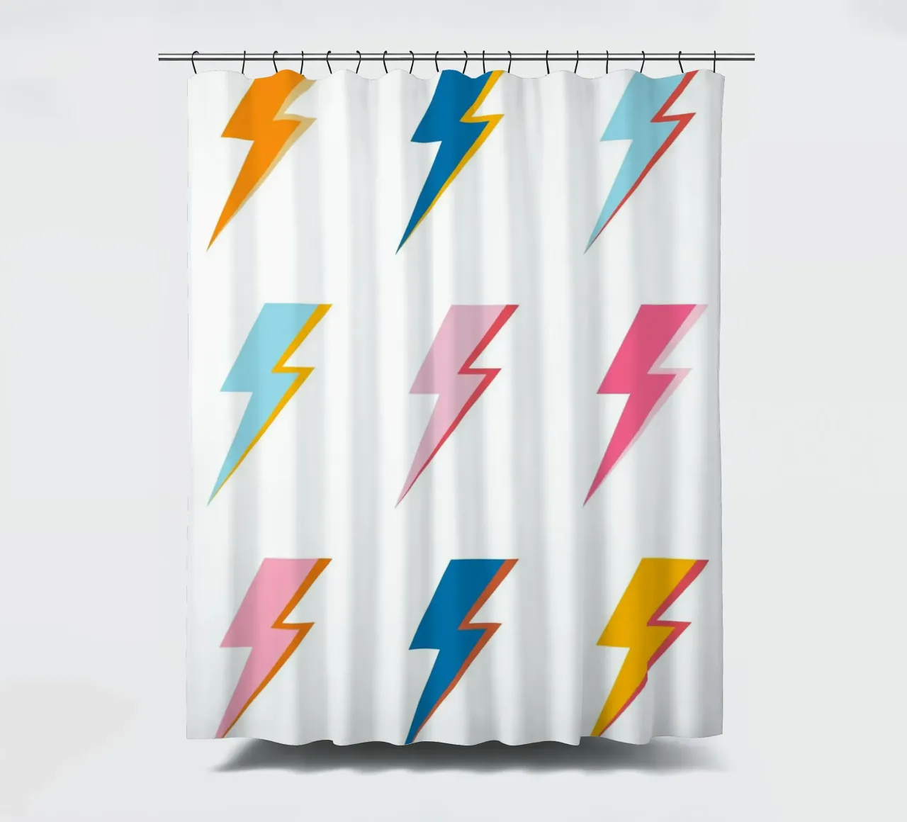 Lampi di luce Pop Art - Estetica moderna e colorata retrò tenda da doccia da NorwesClub